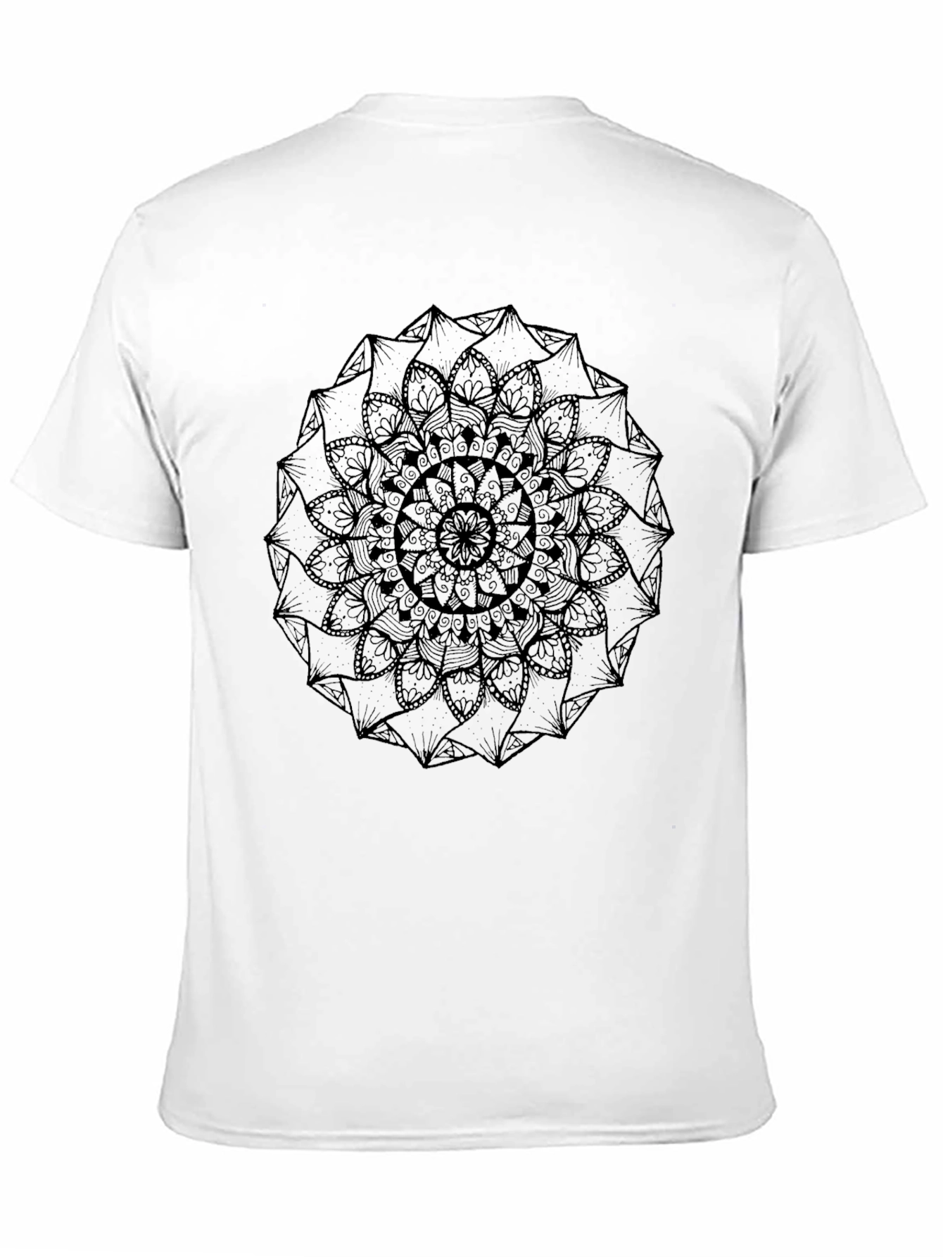 Mens Black Mandala Graphic Tee - Stylish Casual Wear