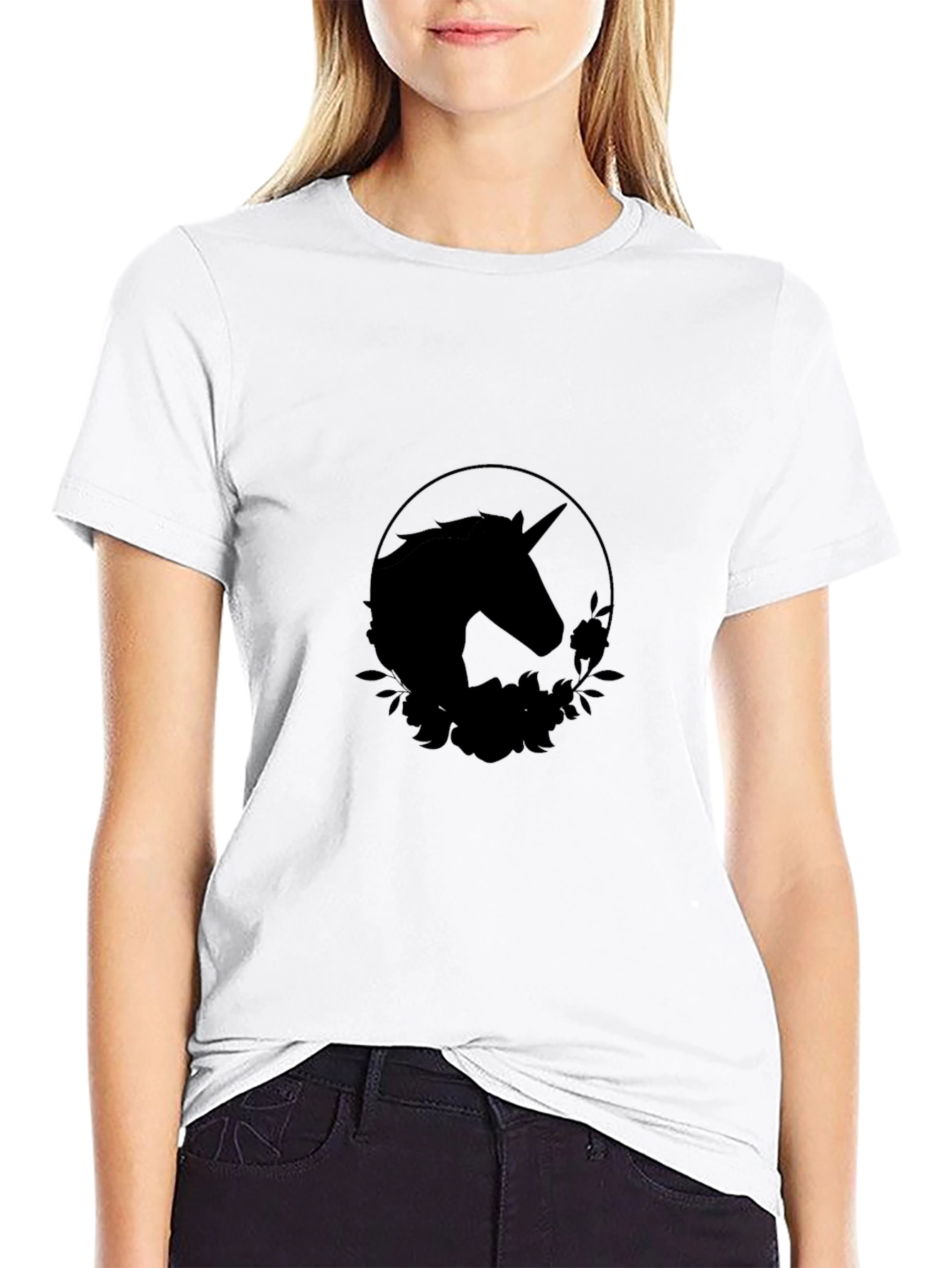 Unicorn Silhouette Black T-Shirt
