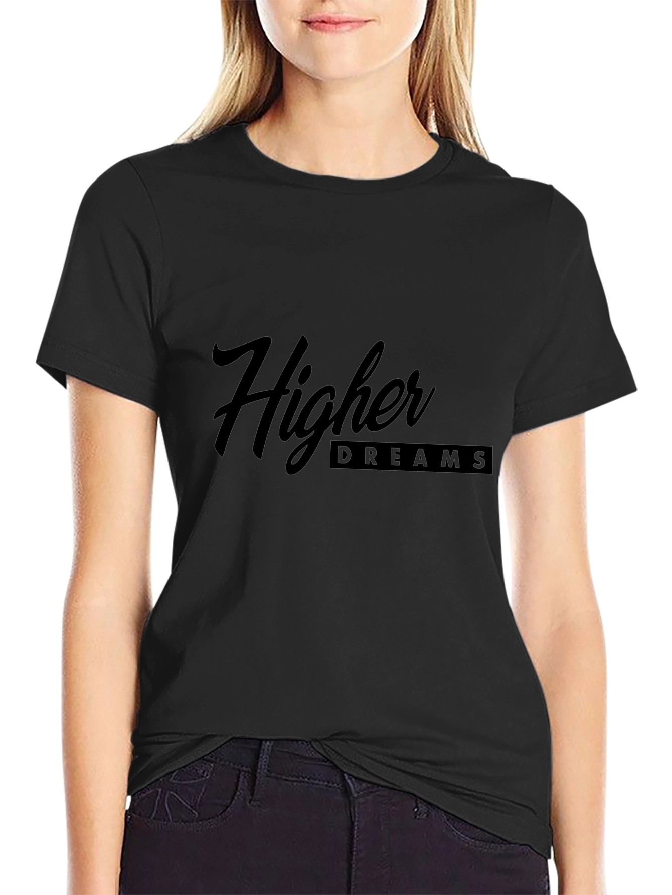 Higher Dreams Black Graphic Tee