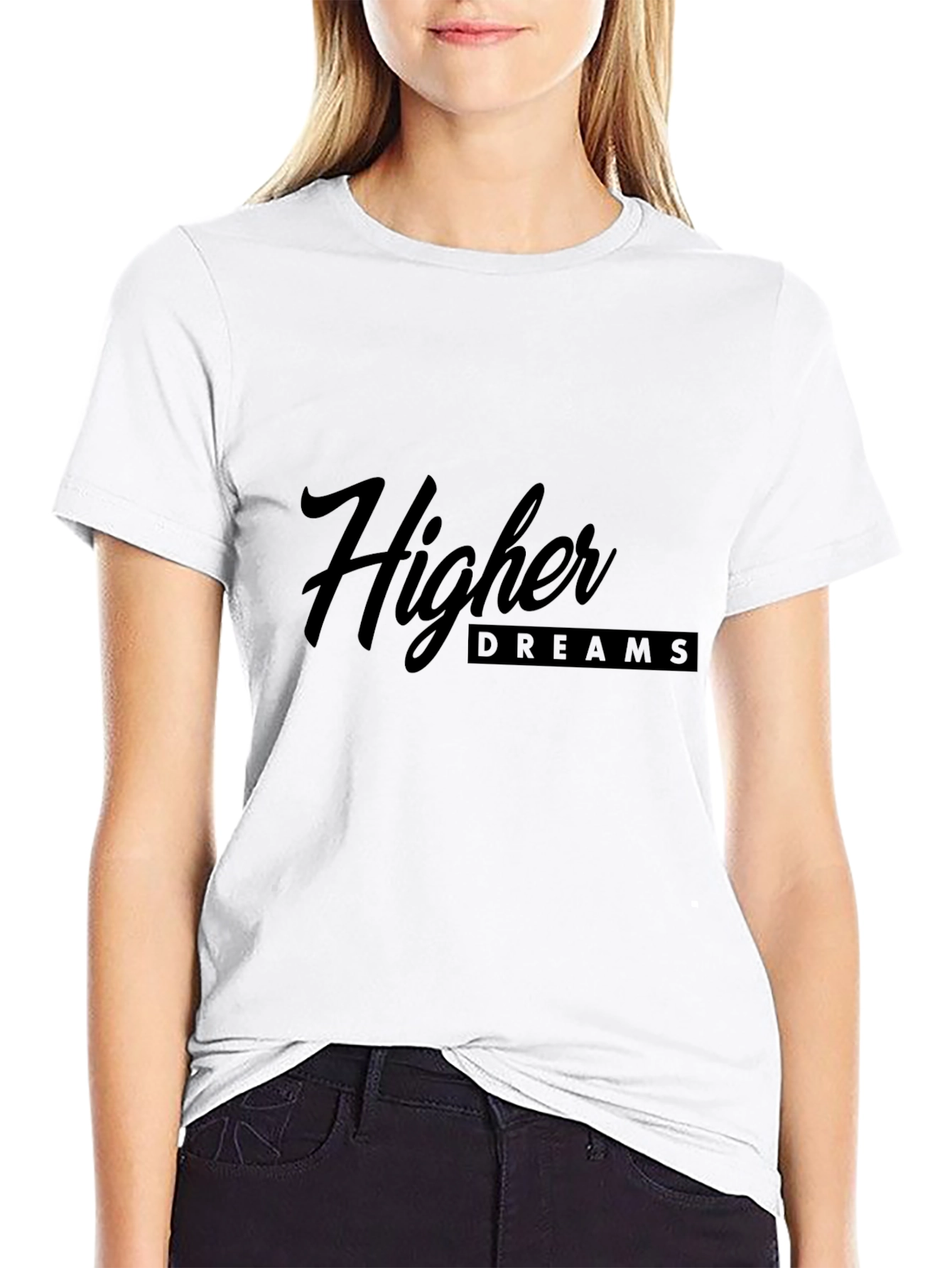 Higher Dreams Black Graphic Tee