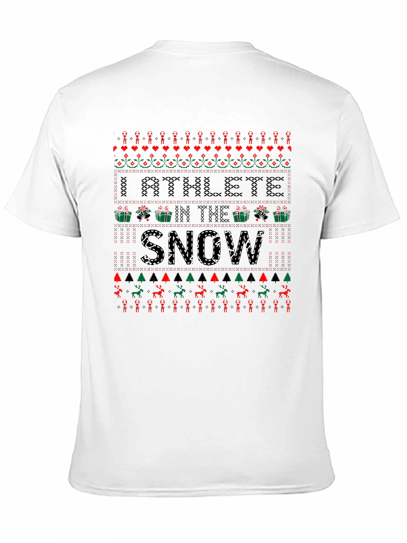 Athlete in the Snow Ugly Christmas T-Shirt