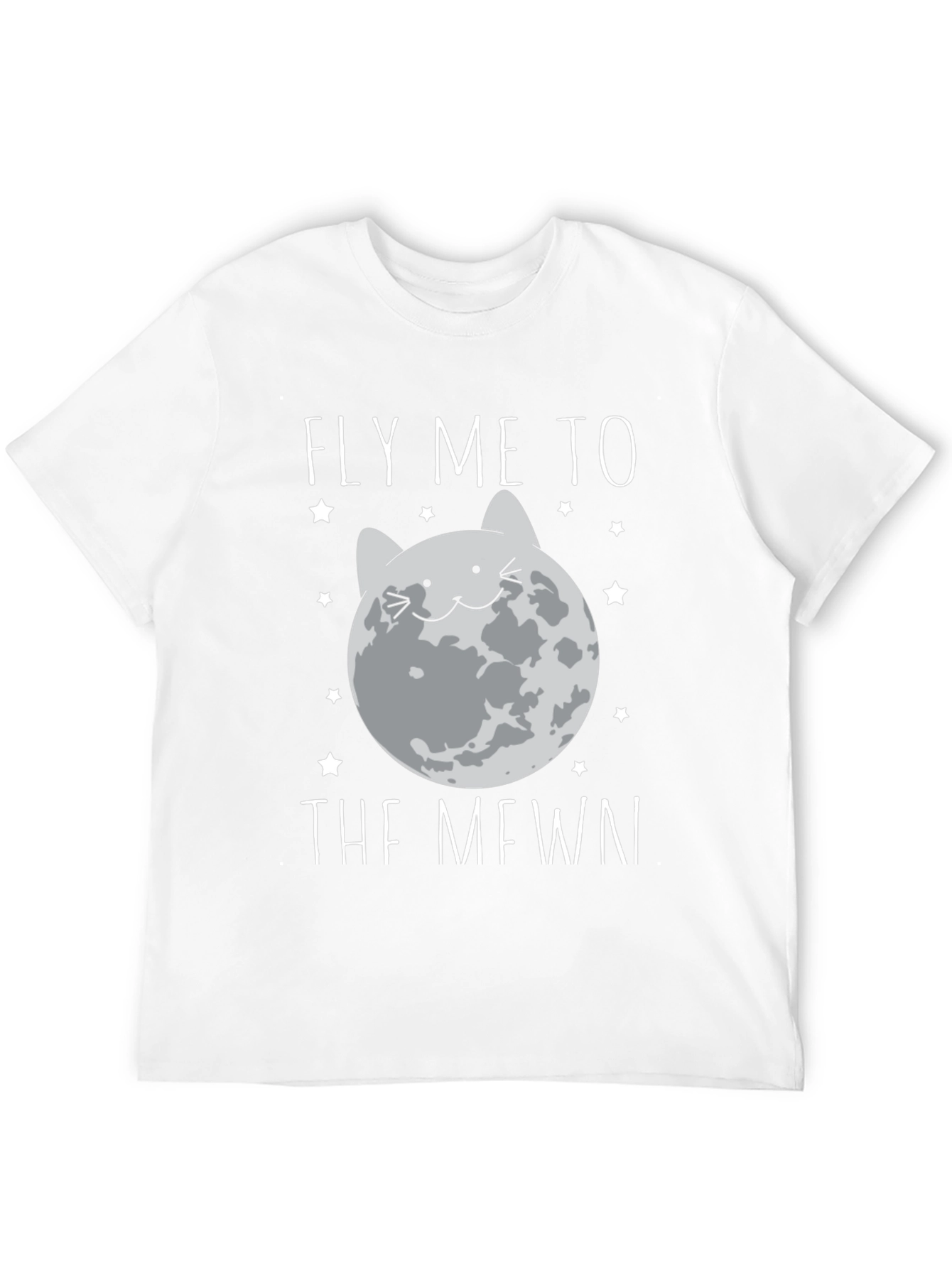 Fly Me To The Mewn Black Graphic Tee