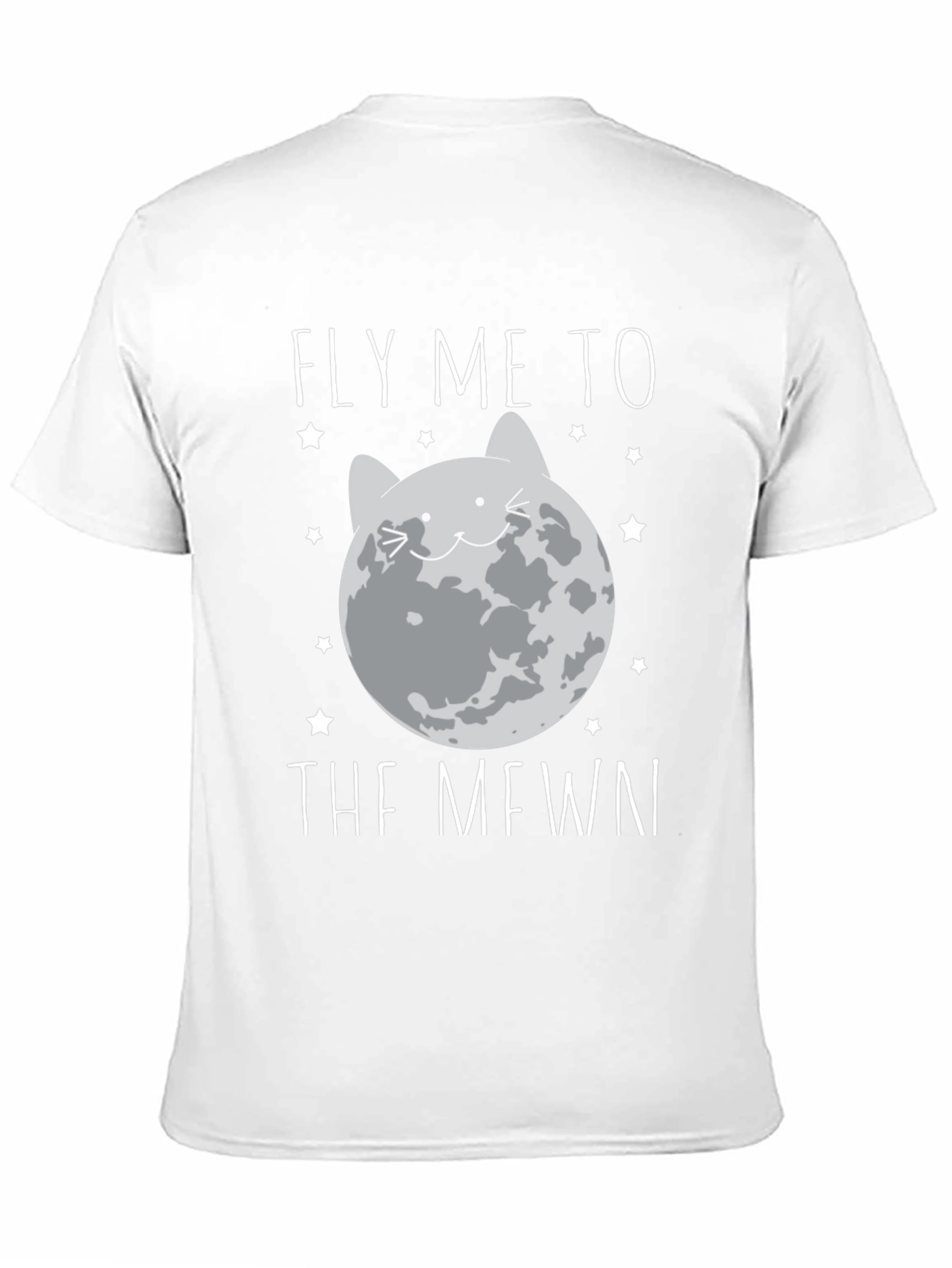 Fly Me To The Mewn Black Graphic Tee