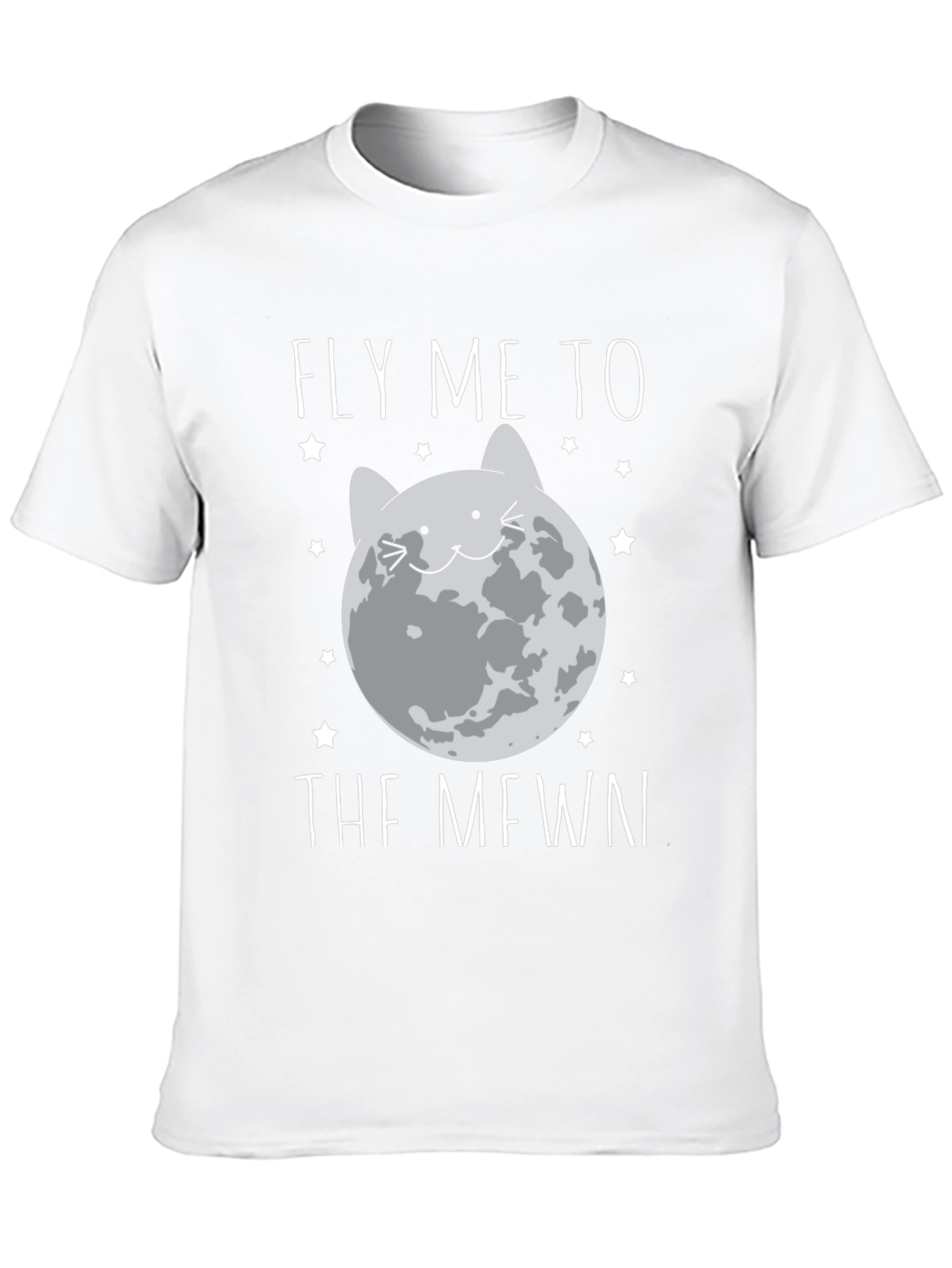 Fly Me To The Mewn Black Graphic Tee