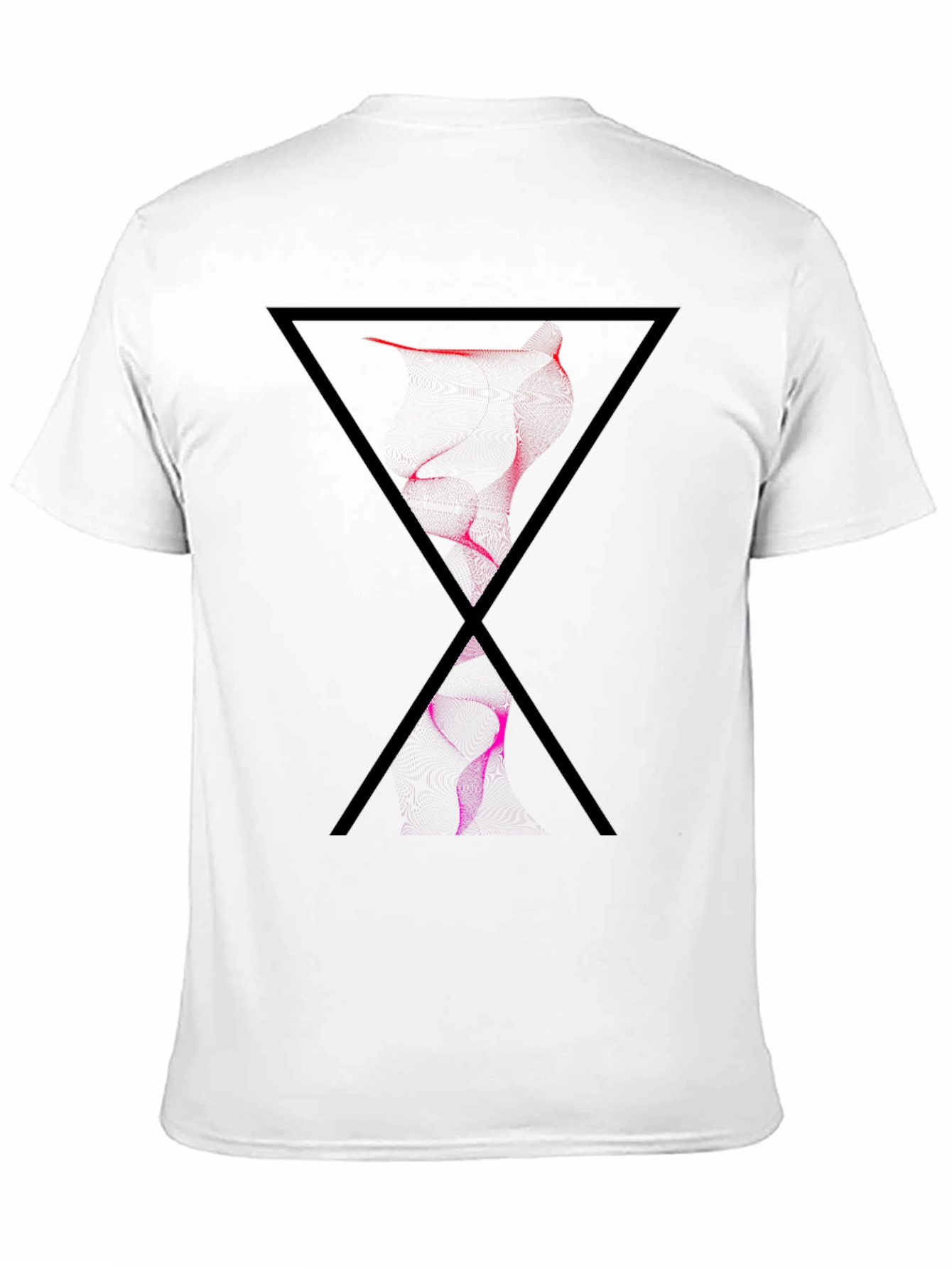 Abstract Triangle Graphic Tee - Modern Black T-Shirt