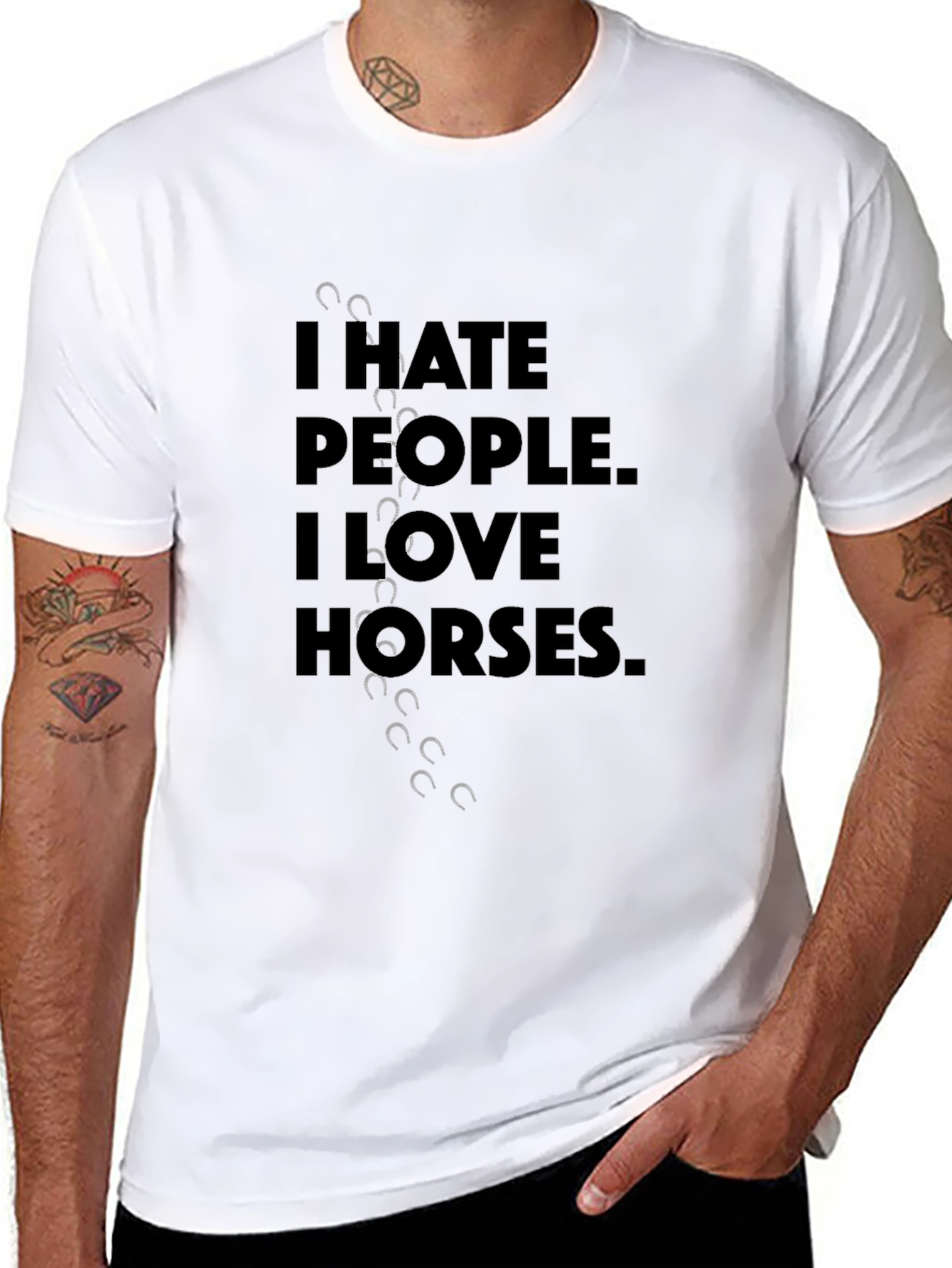 I Hate People I Love Horses T-Shirt