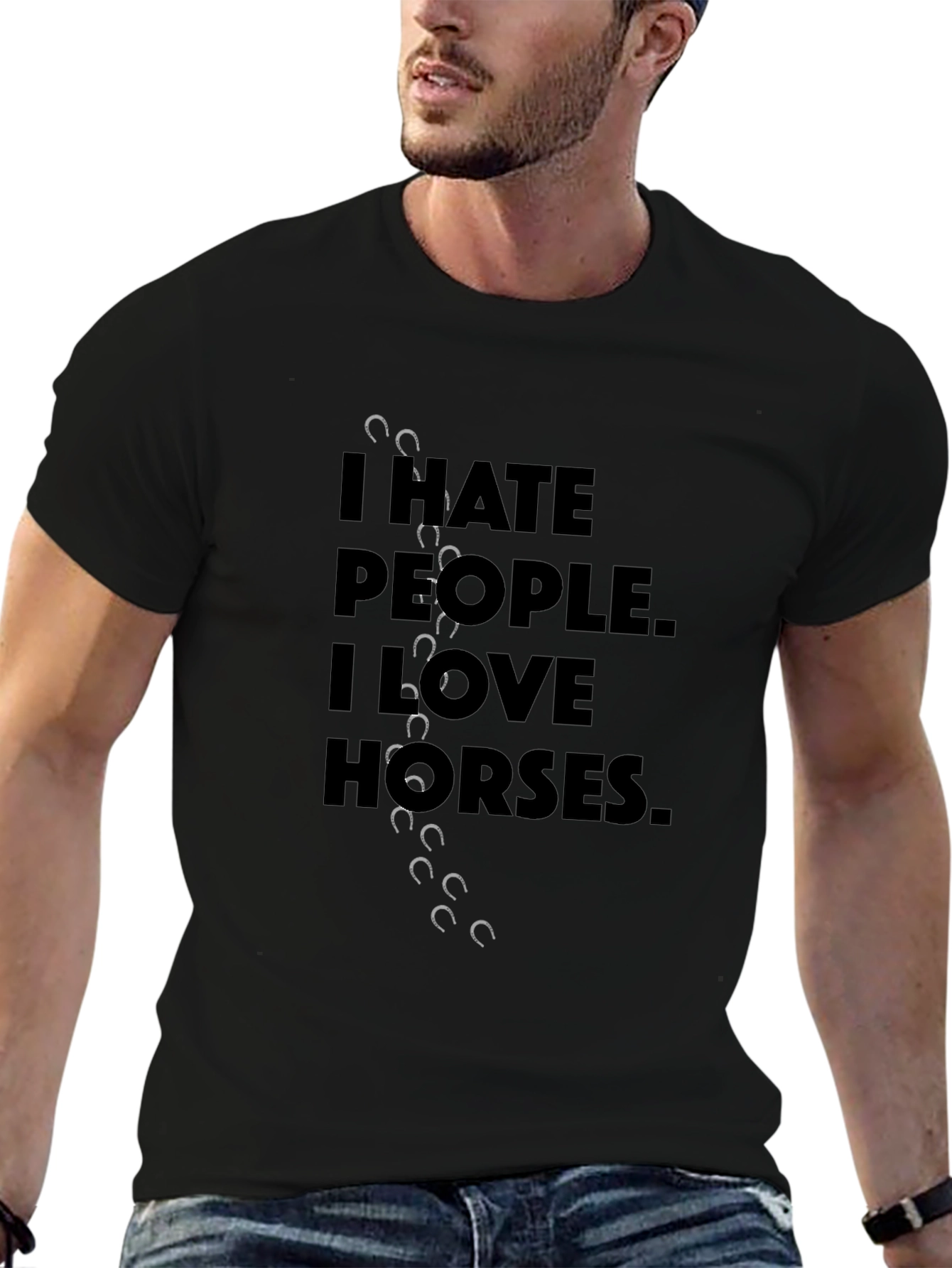 I Hate People I Love Horses T-Shirt
