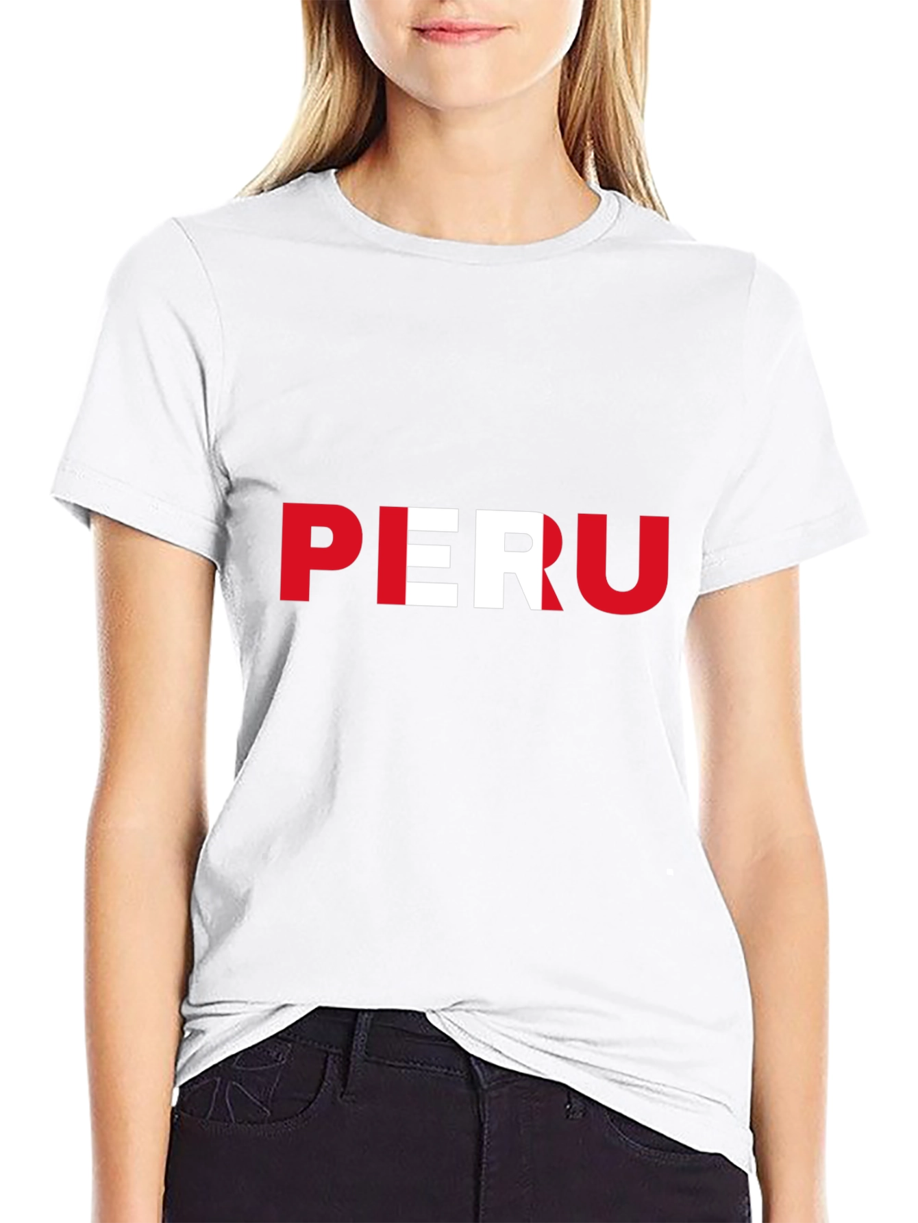 Peru Flag T-Shirt - Black Graphic Tee