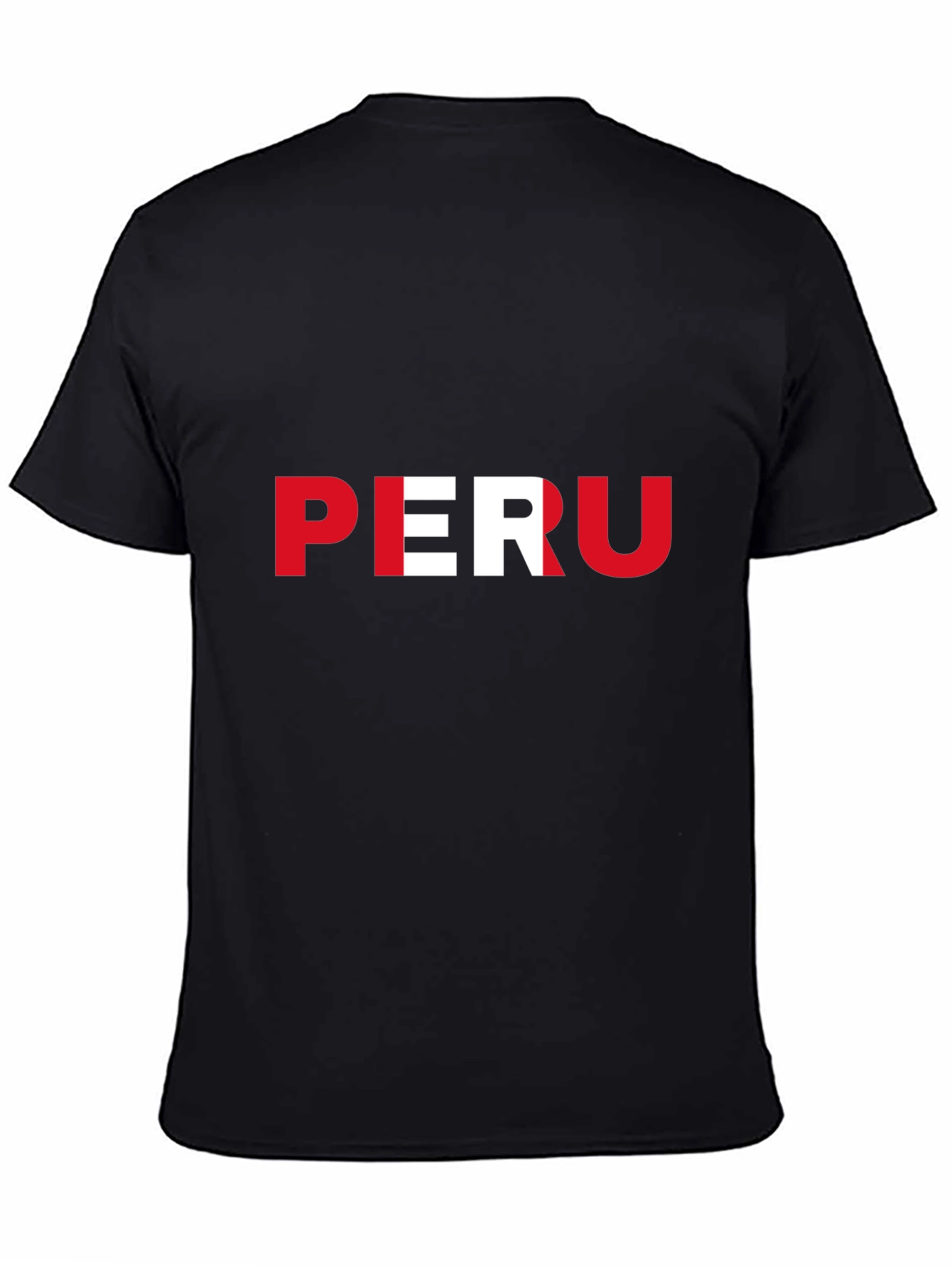 Peru Flag T-Shirt - Black Graphic Tee