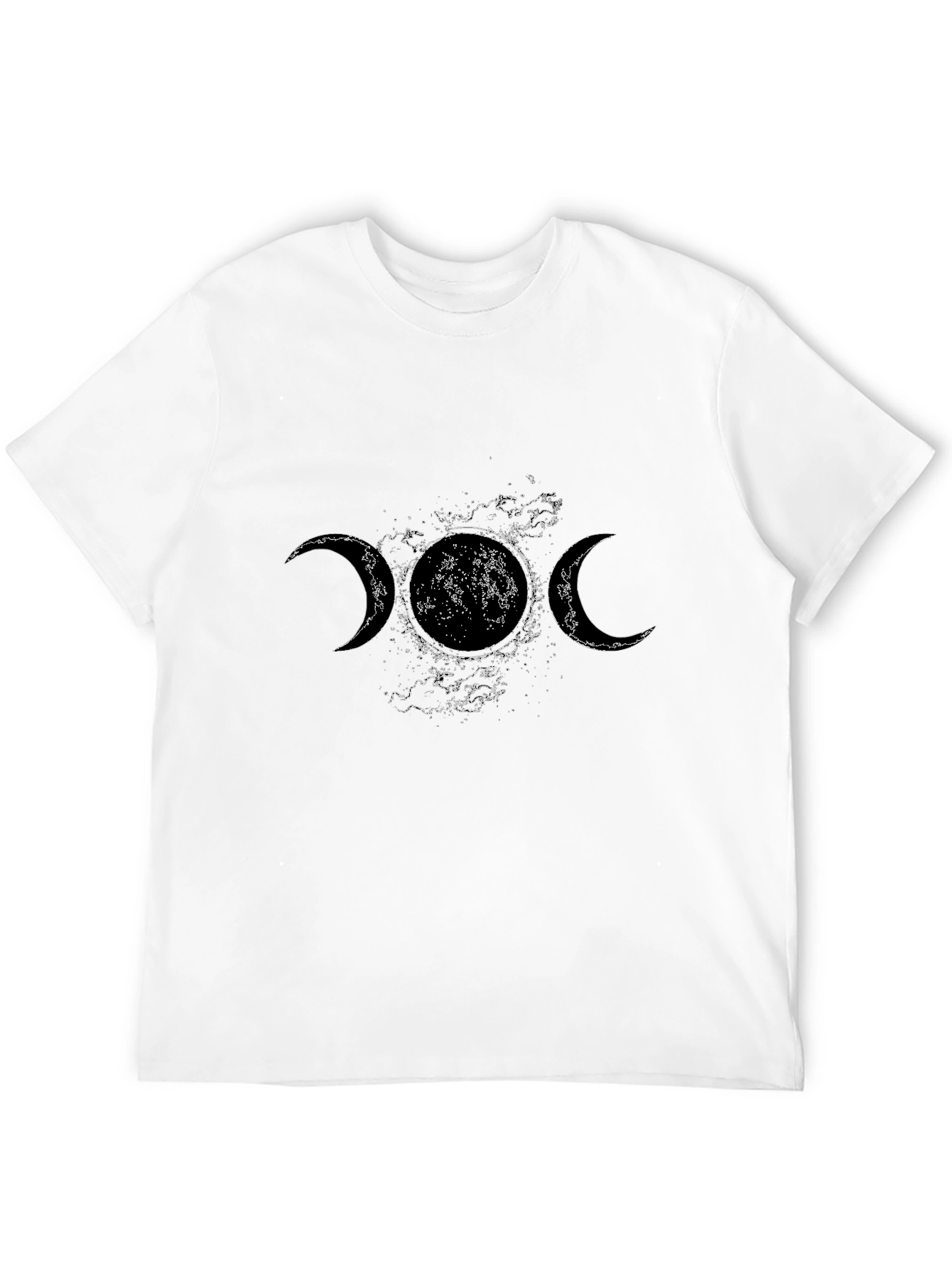 Triple Moon Goddess T-Shirt - Celestial Black Tee