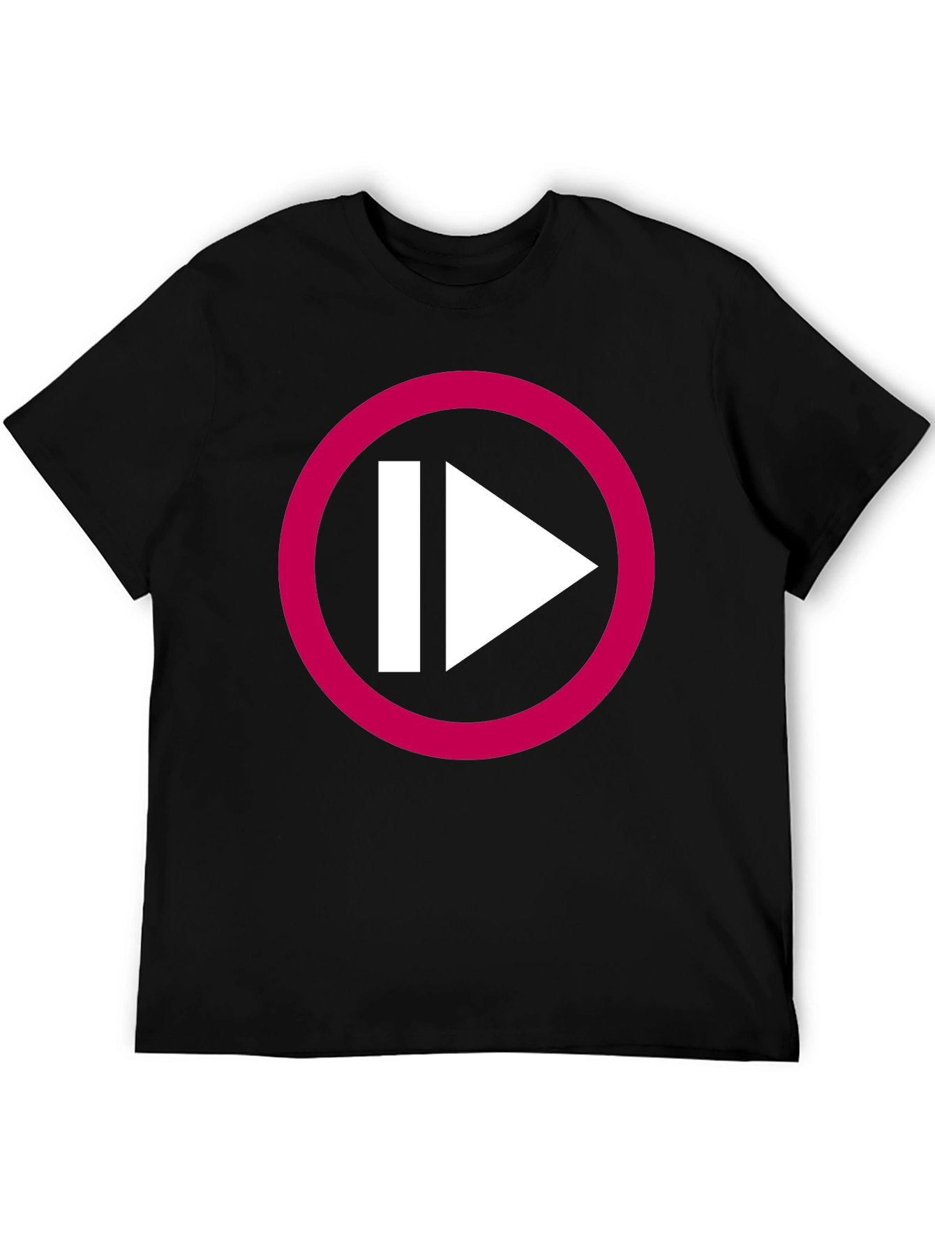 Play/Pause T-Shirt - Black Graphic Tee