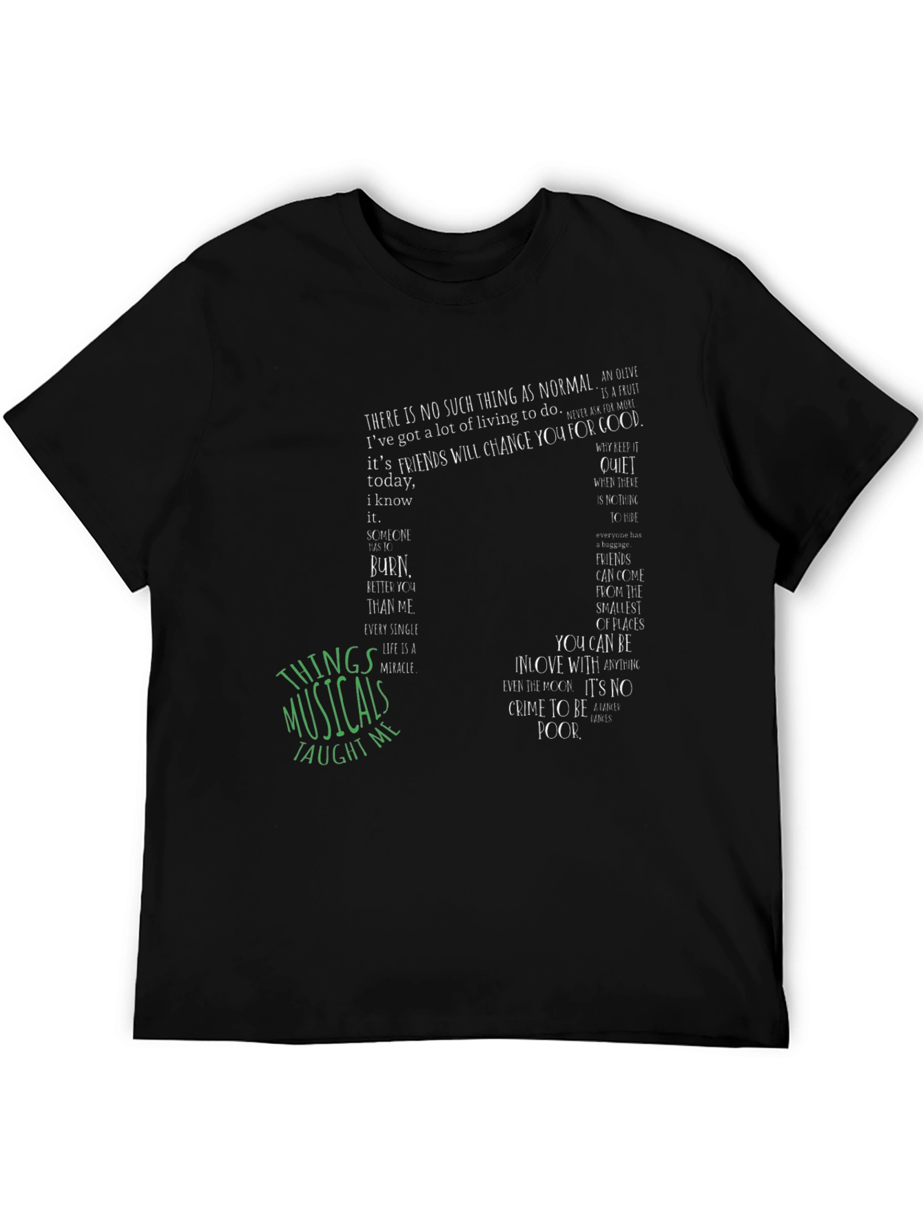 Musical Quote Graphic Tee - Unisex Soft Cotton T-Shirt