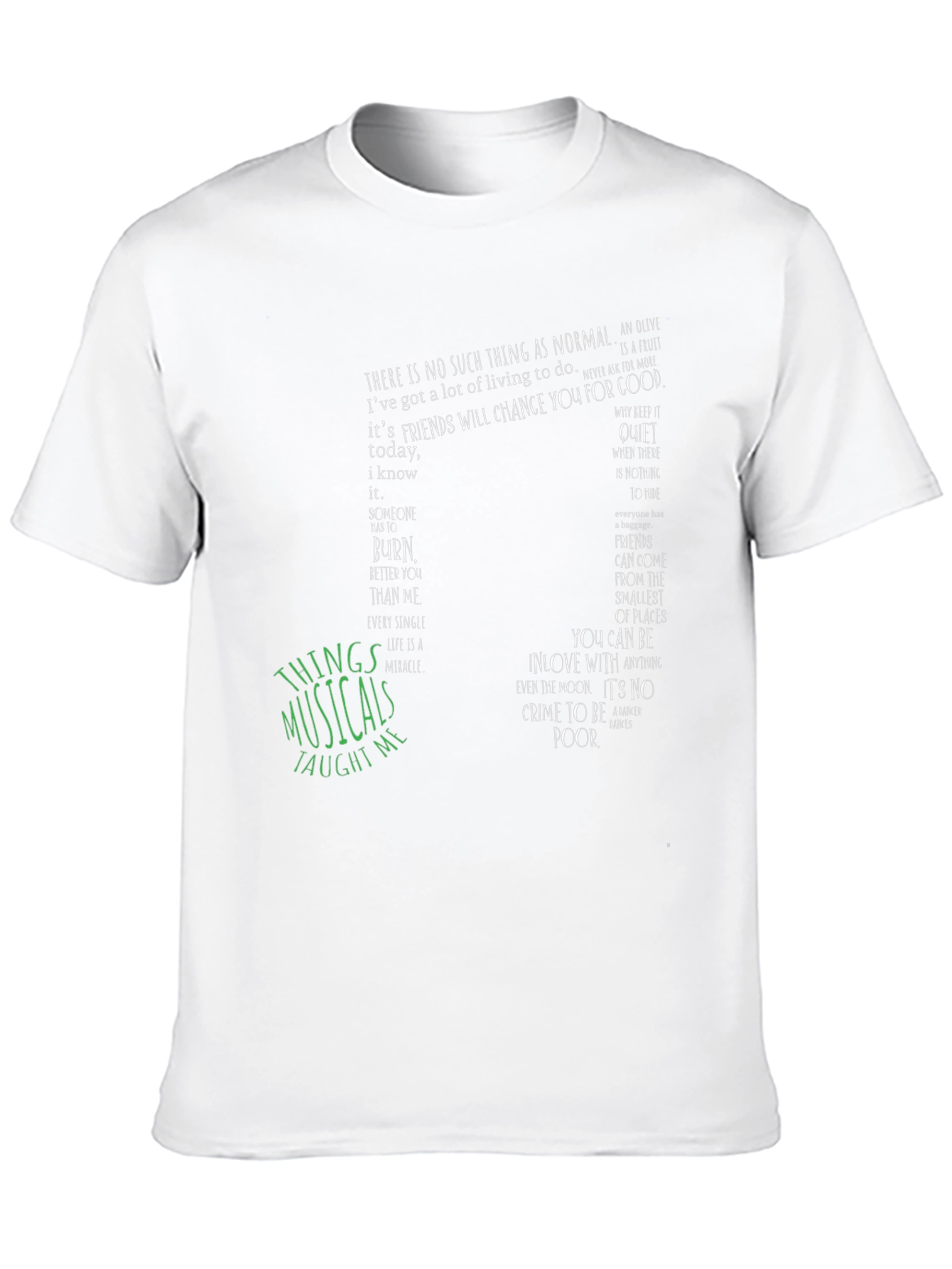 Musical Quote Graphic Tee - Unisex Soft Cotton T-Shirt