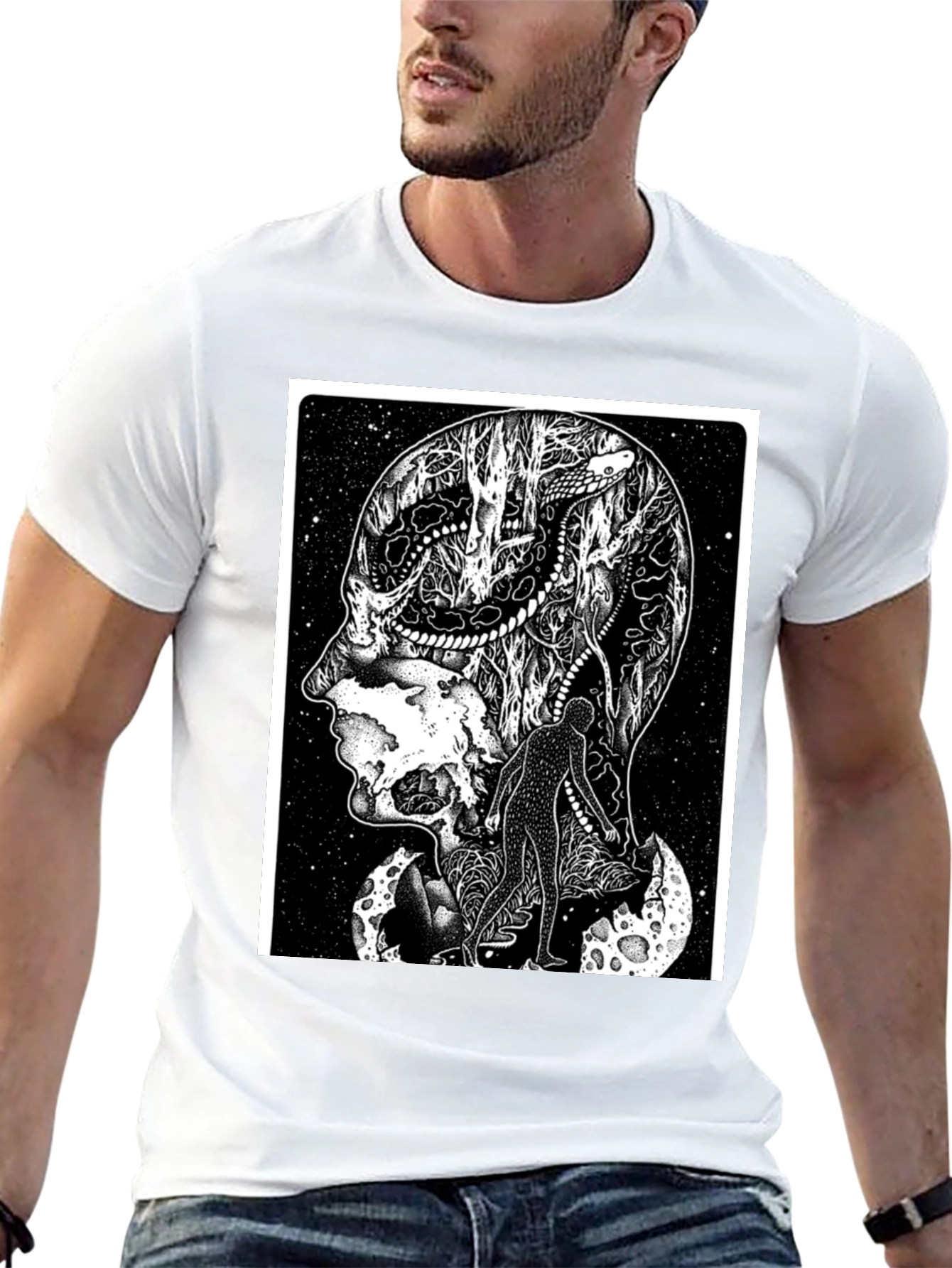Surreal Brainscape T-Shirt - Unique Graphic Tee