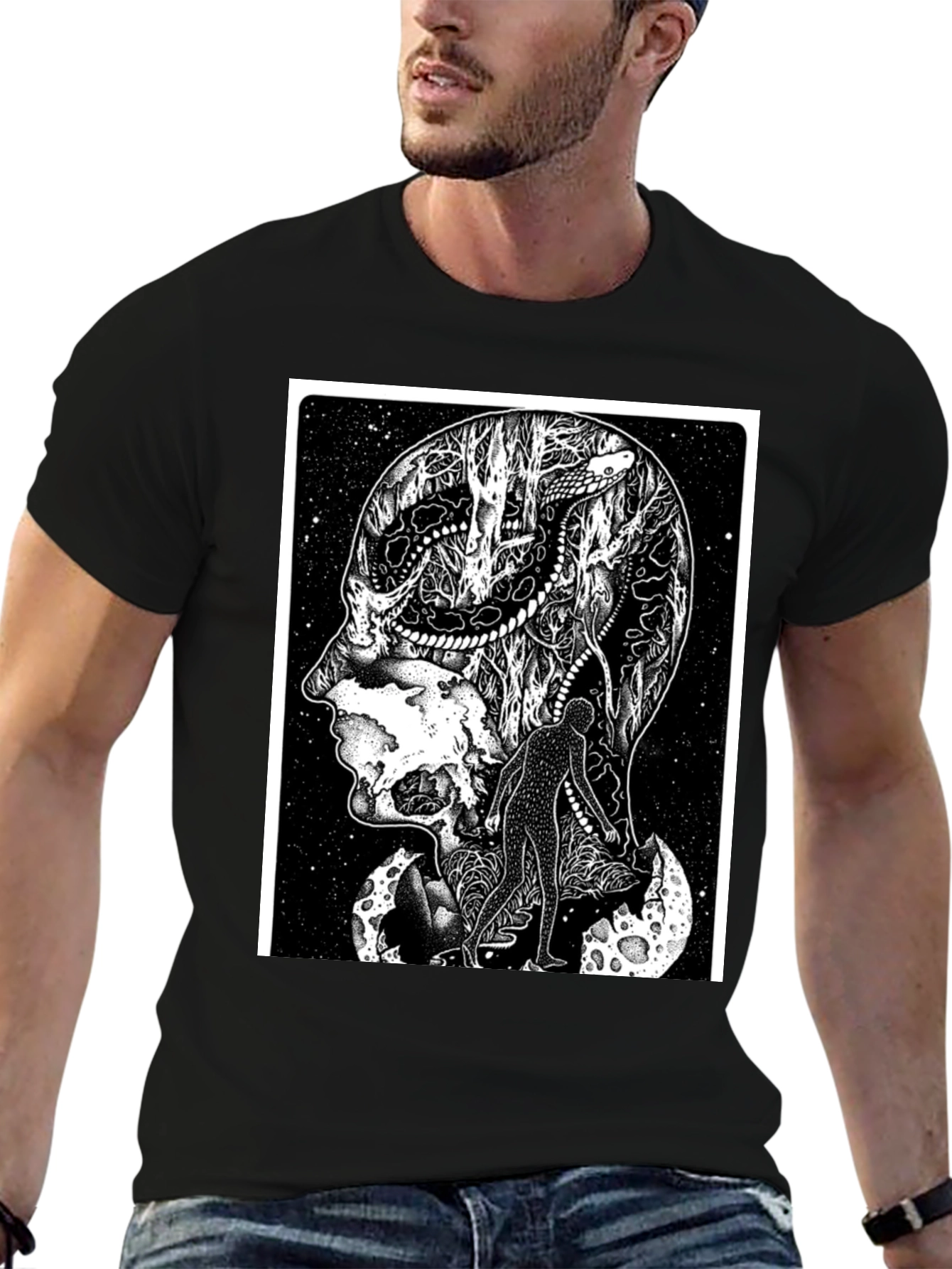 Surreal Brainscape T-Shirt - Unique Graphic Tee