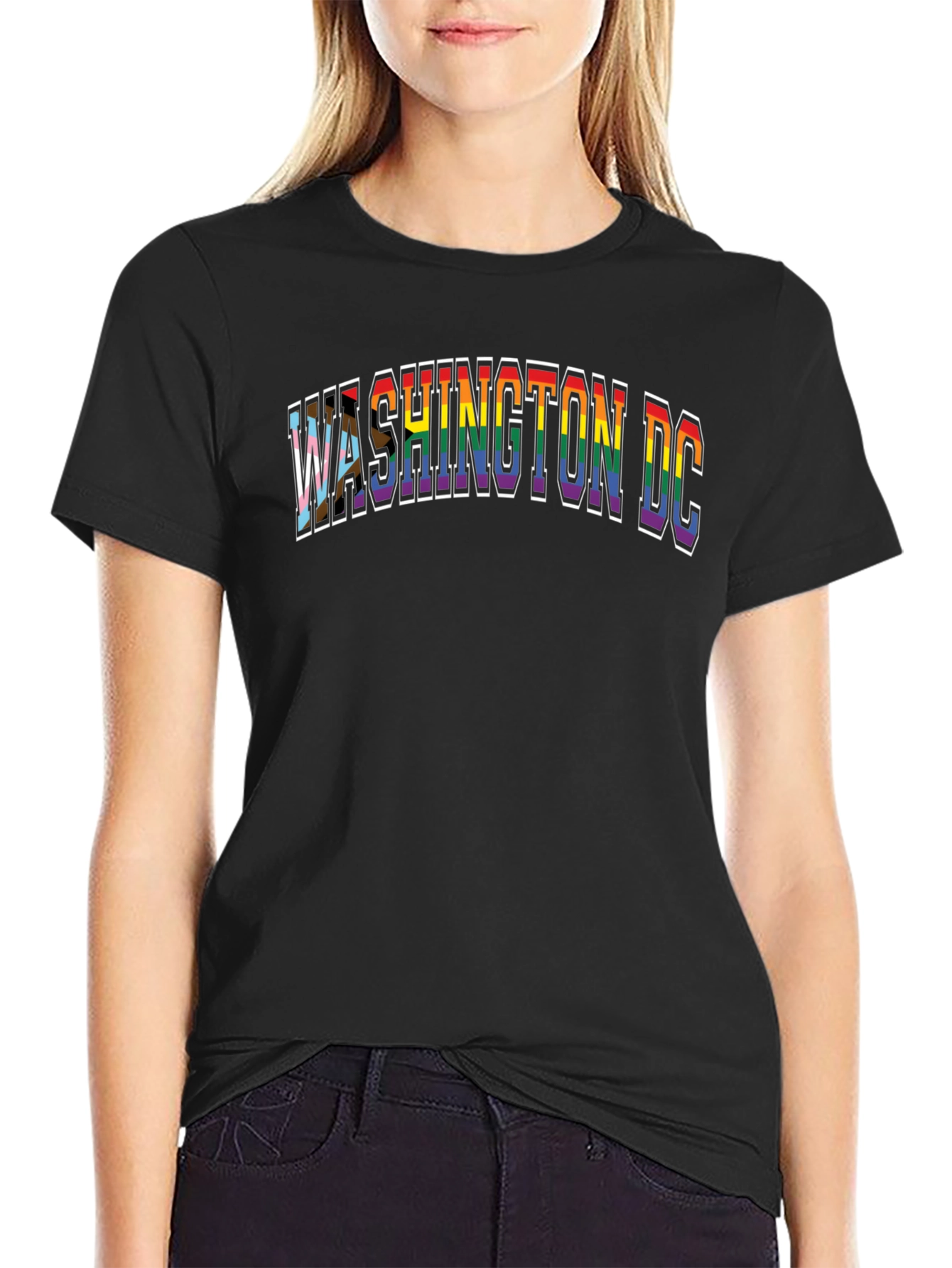 Washington DC Rainbow Graphic Tee