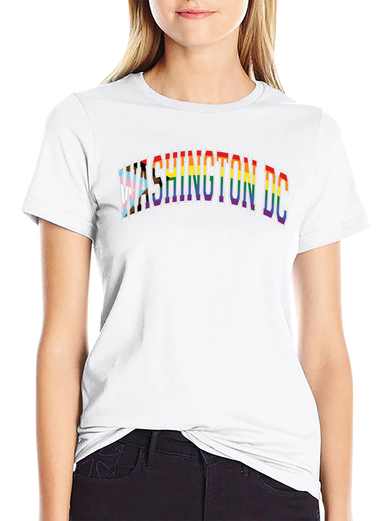 Washington DC Rainbow Graphic Tee
