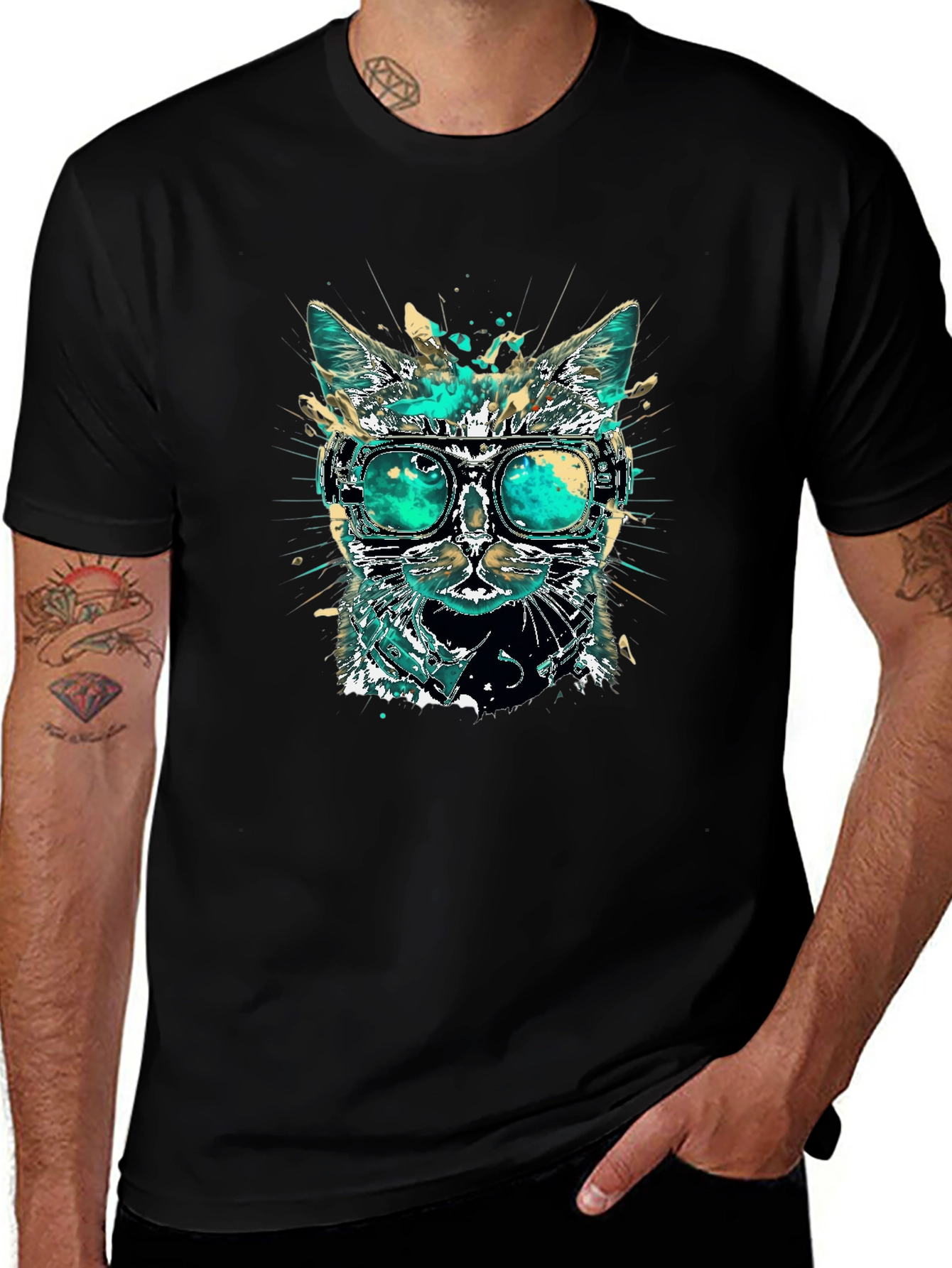 Cool Cat T-Shirt with Goggles