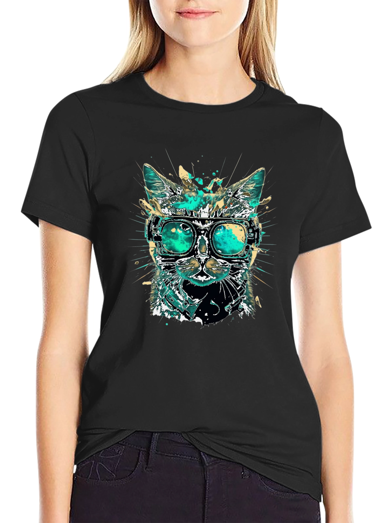 Cool Cat T-Shirt with Goggles