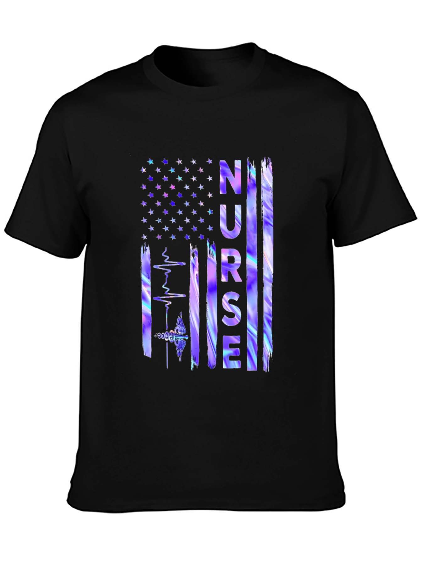 Nurse American Flag Graphic Tee