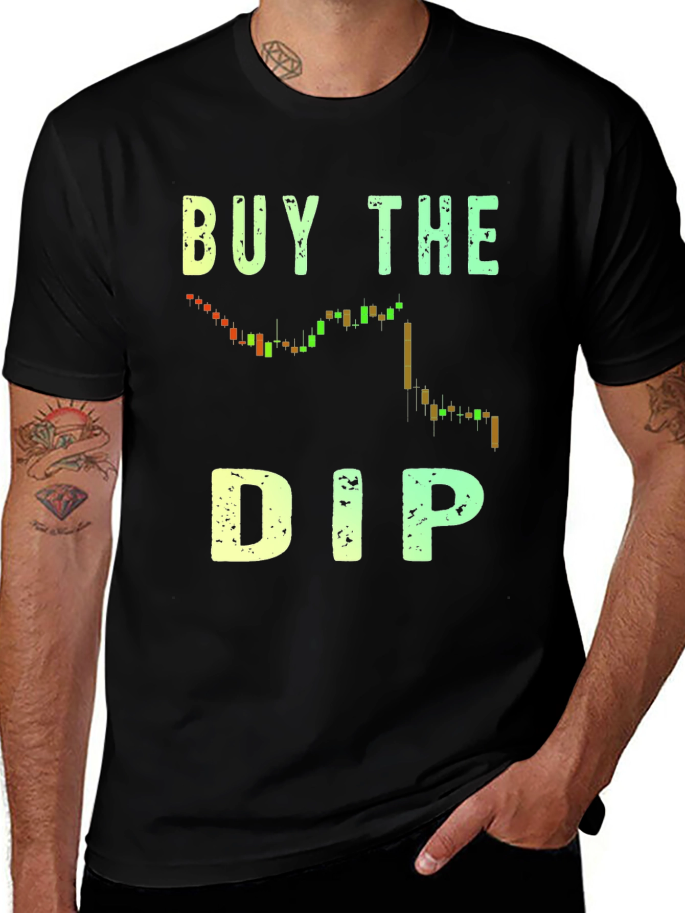 Buy The Dip Crypto Trading Black T-Shirt