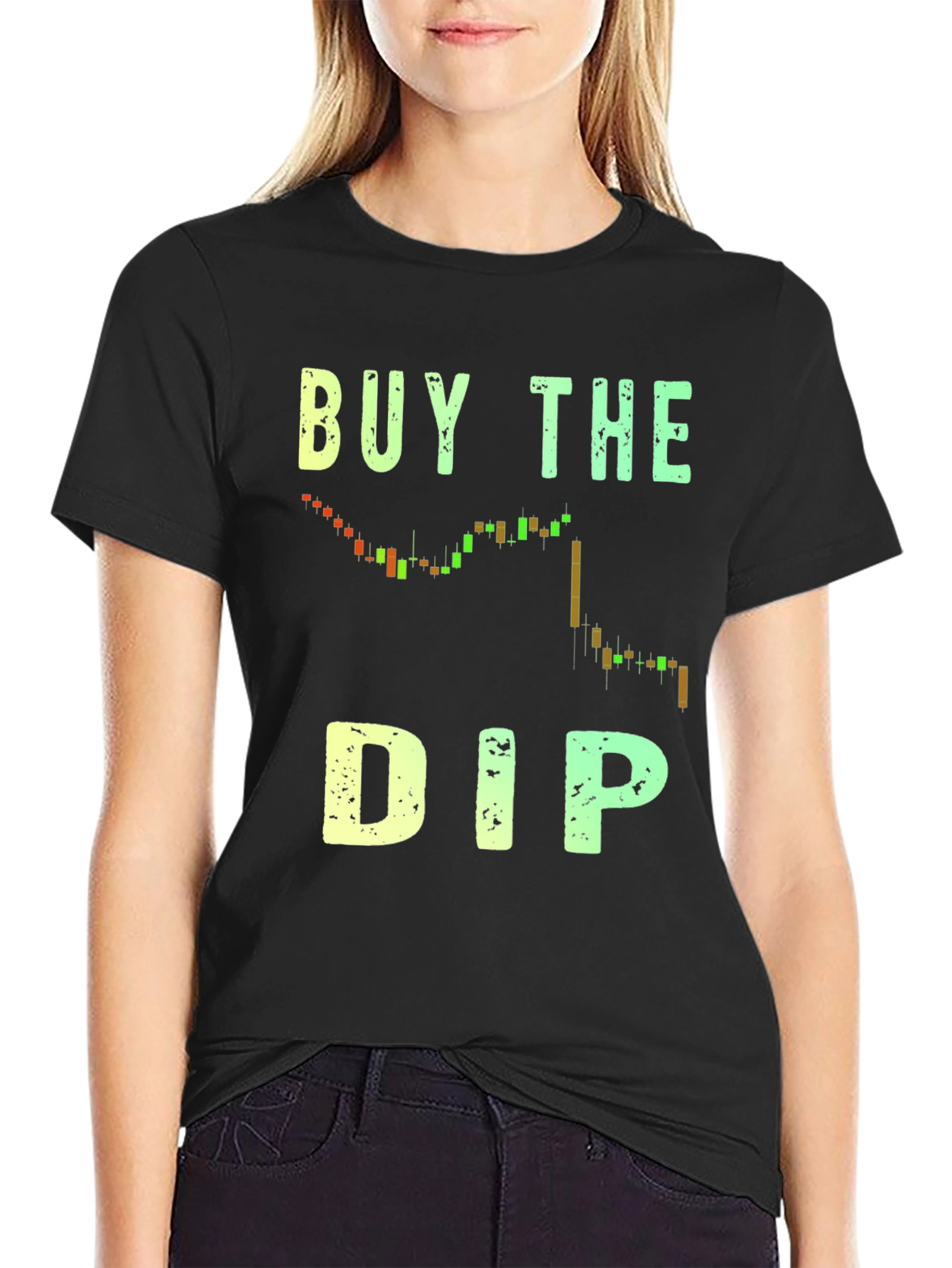Buy The Dip Crypto Trading Black T-Shirt