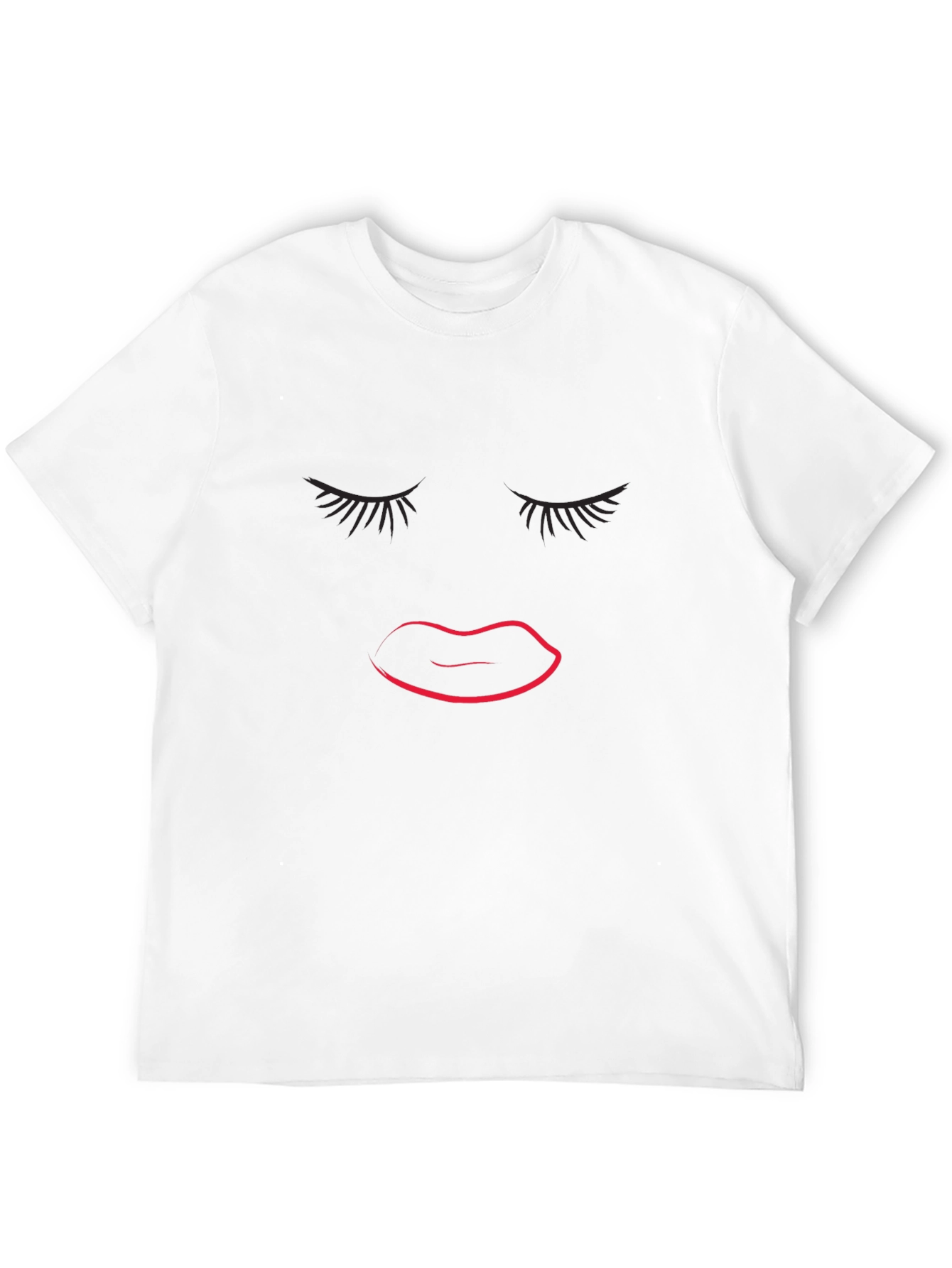 Stylish Black T-Shirt with Graphic Face Design