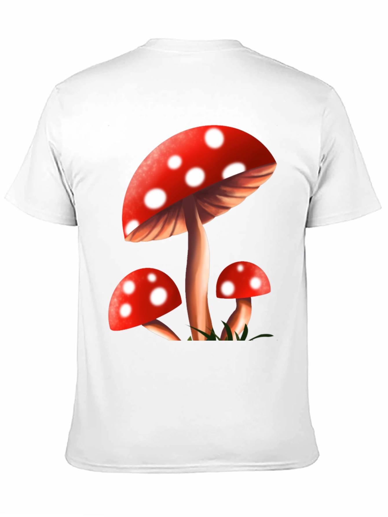 Mushroom Graphic Tee - Black Cotton Blend T-Shirt