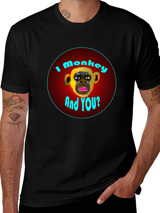 I Monkey And You? Graphic Tee - Black Cotton T-Shirt