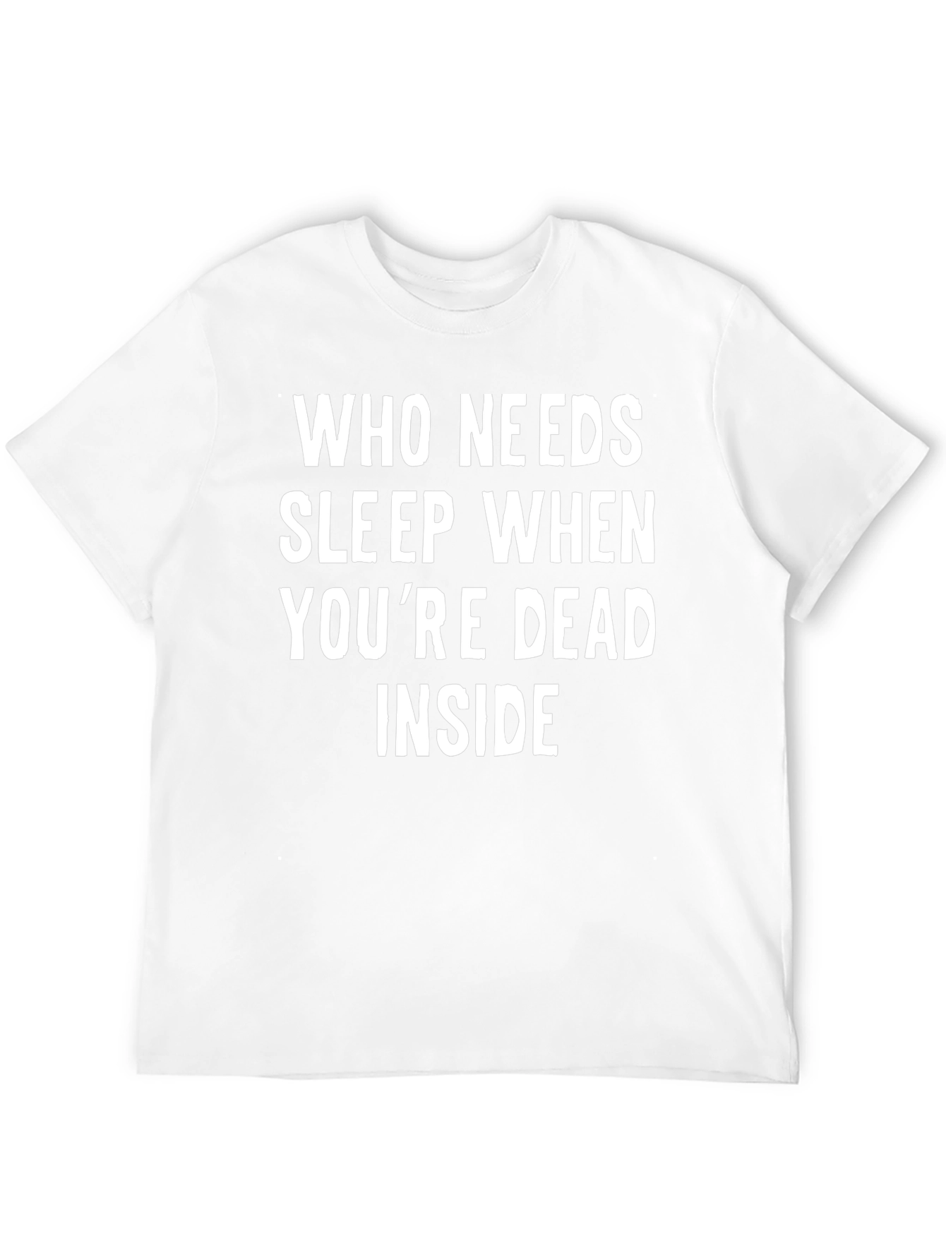Humorous Dead Inside Graphic Black T-Shirt