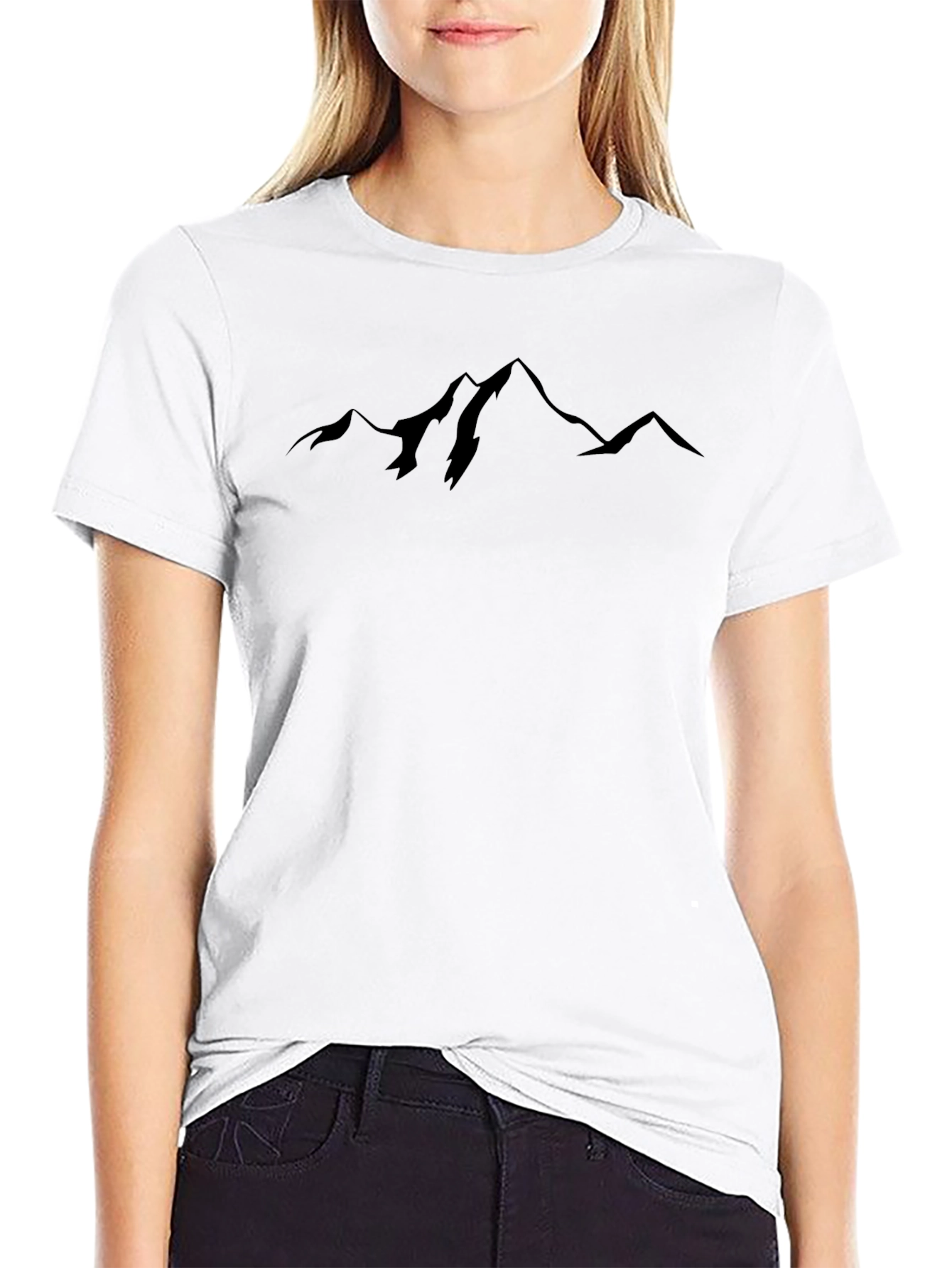Mountain Silhouette Black T-Shirt