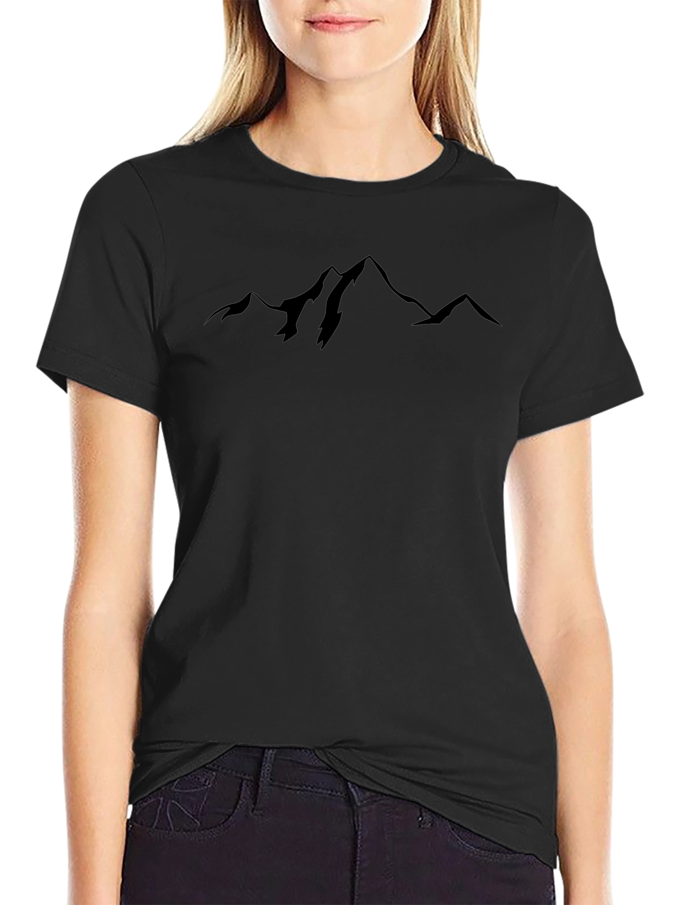 Mountain Silhouette Black T-Shirt