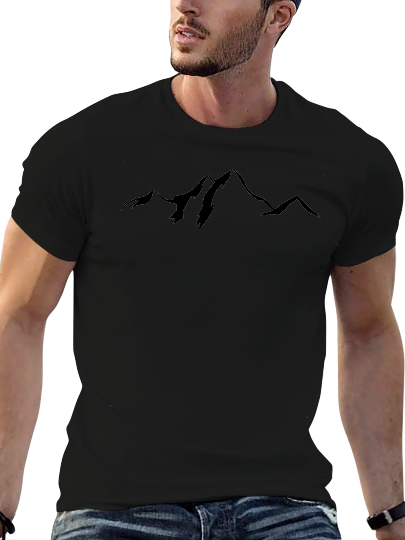 Mountain Silhouette Black T-Shirt