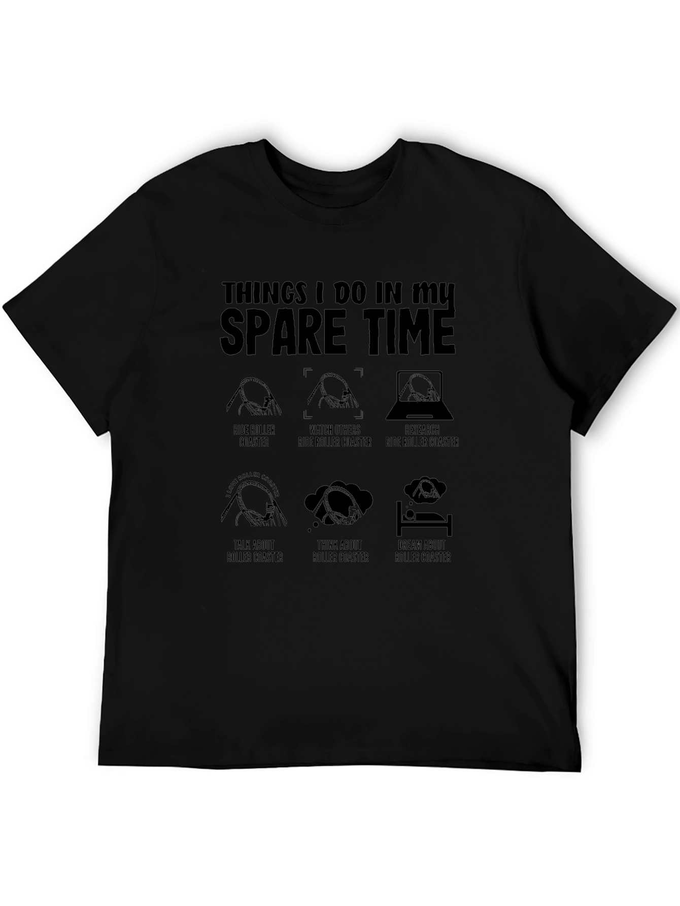 Roller Coaster Enthusiast T-Shirt - Spare Time Activities