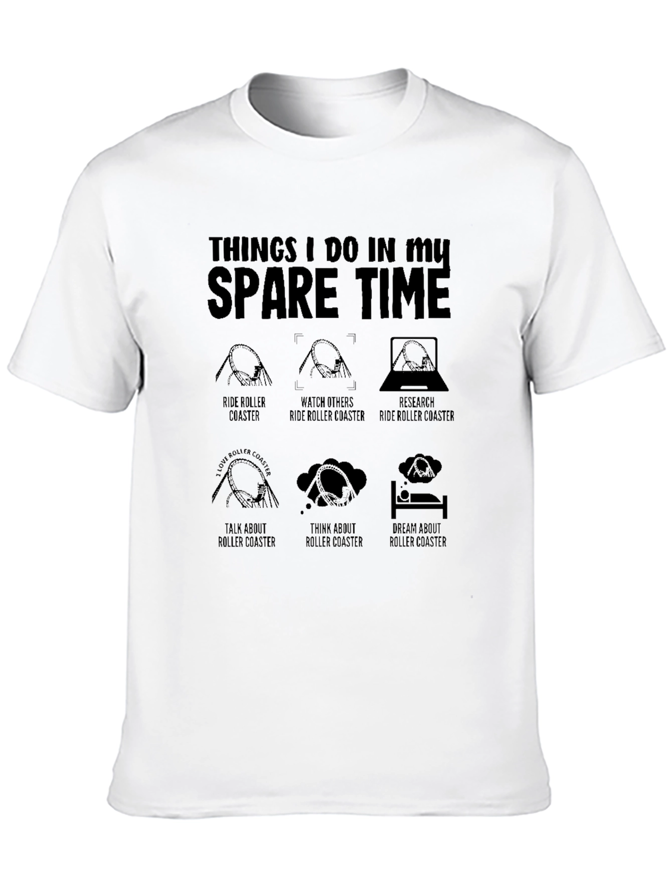 Roller Coaster Enthusiast T-Shirt - Spare Time Activities
