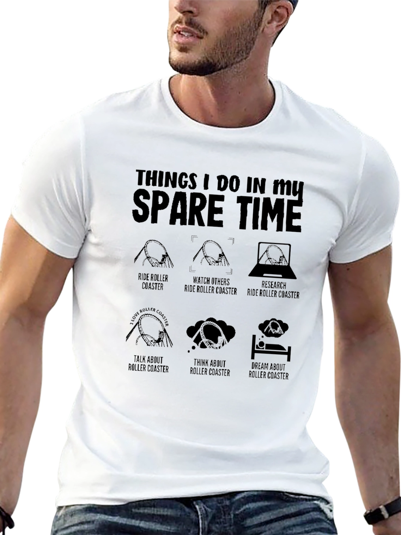 Roller Coaster Enthusiast T-Shirt - Spare Time Activities