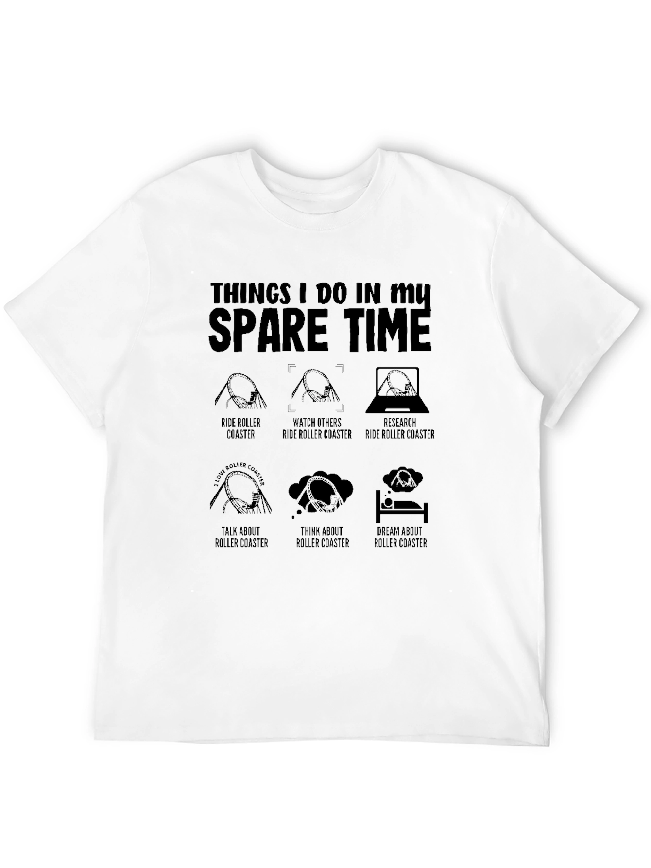 Roller Coaster Enthusiast T-Shirt - Spare Time Activities