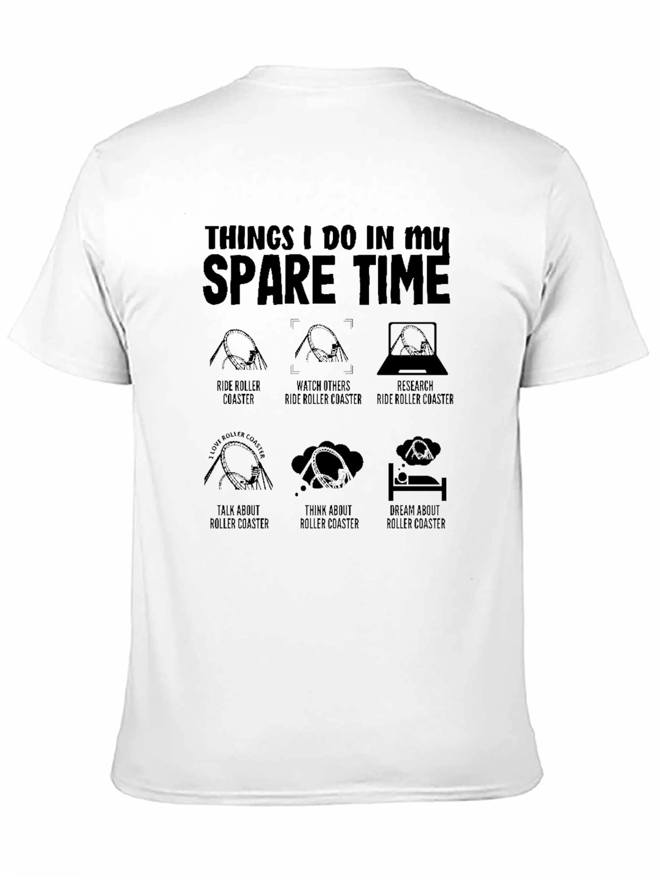 Roller Coaster Enthusiast T-Shirt - Spare Time Activities