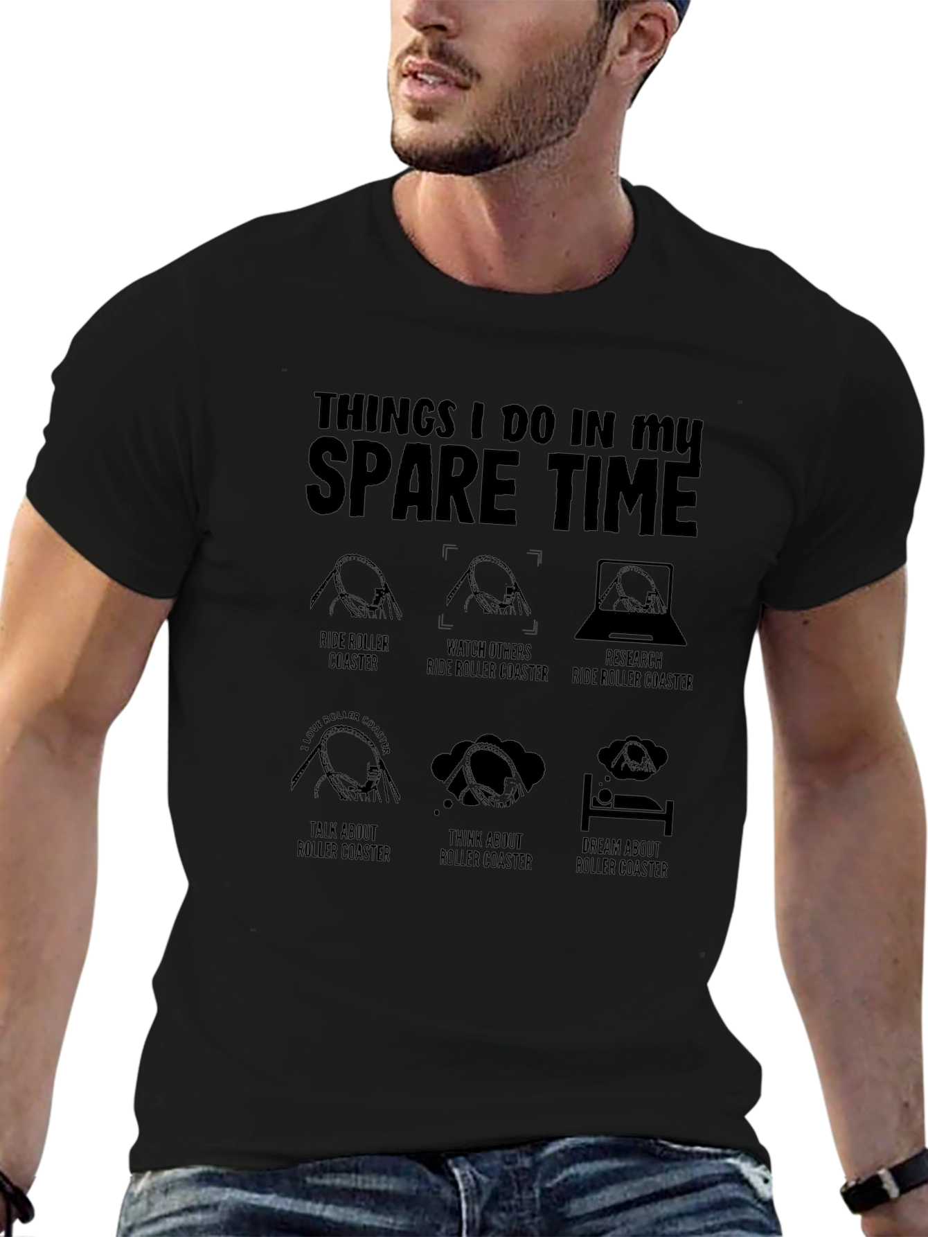 Roller Coaster Enthusiast T-Shirt - Spare Time Activities