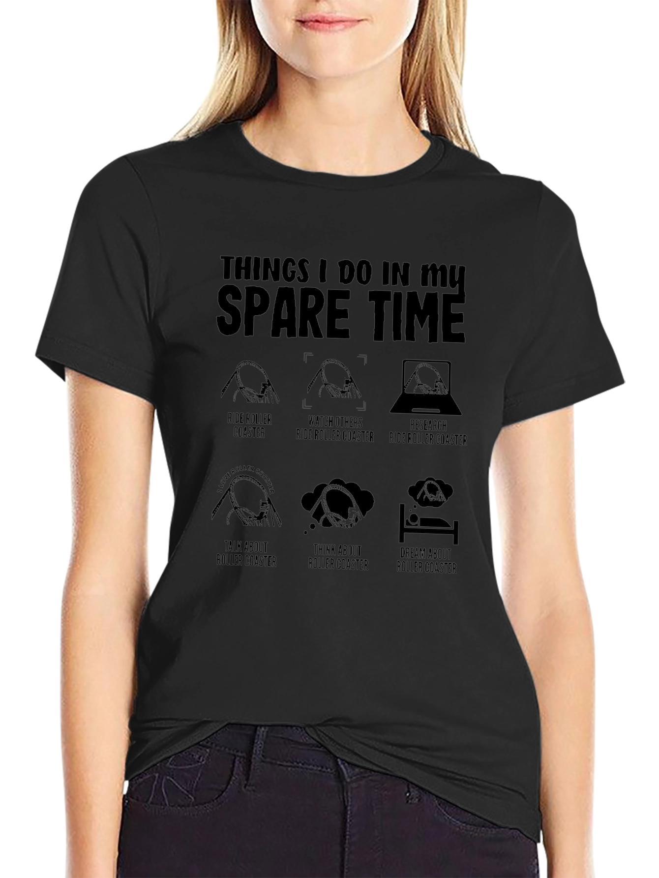 Roller Coaster Enthusiast T-Shirt - Spare Time Activities