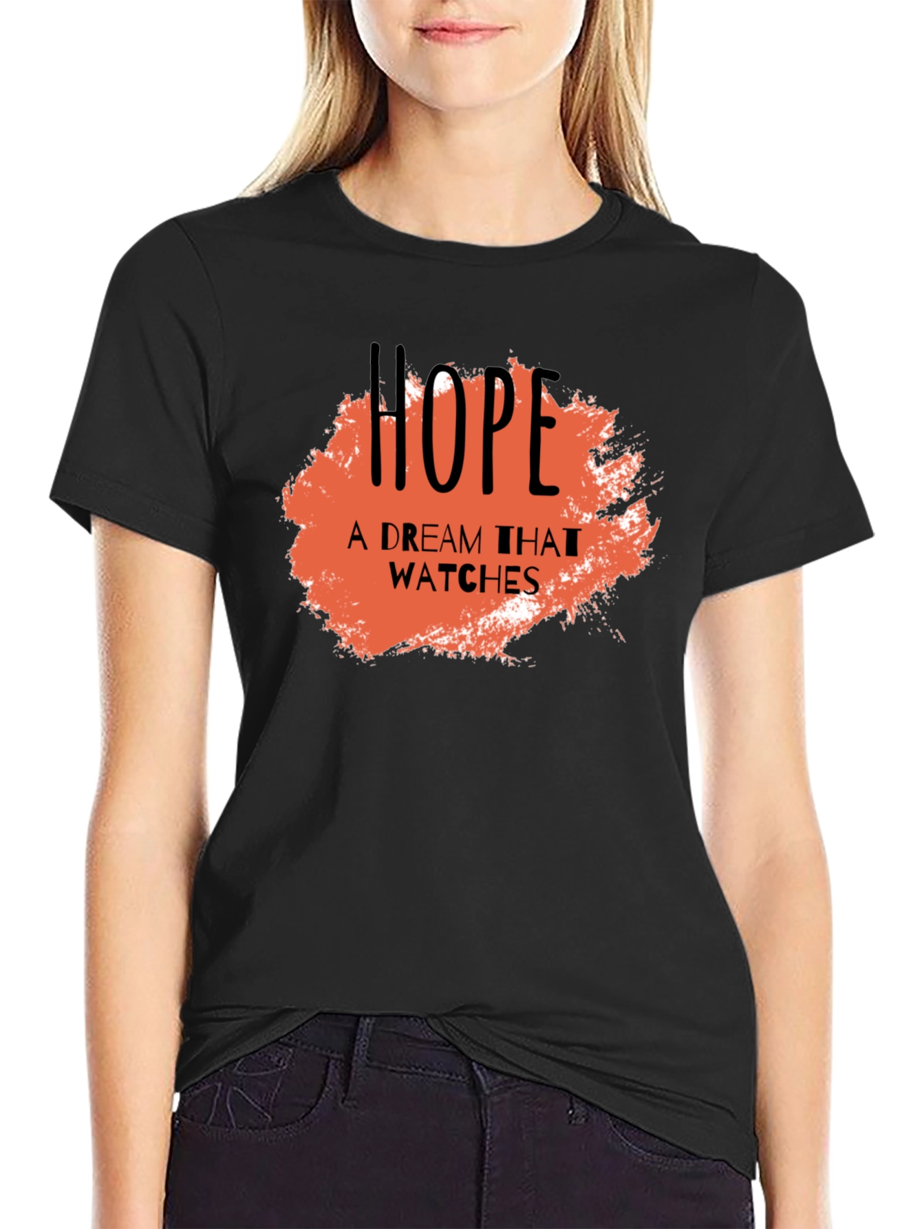 Hope Dream Watches Graphic Black T-Shirt