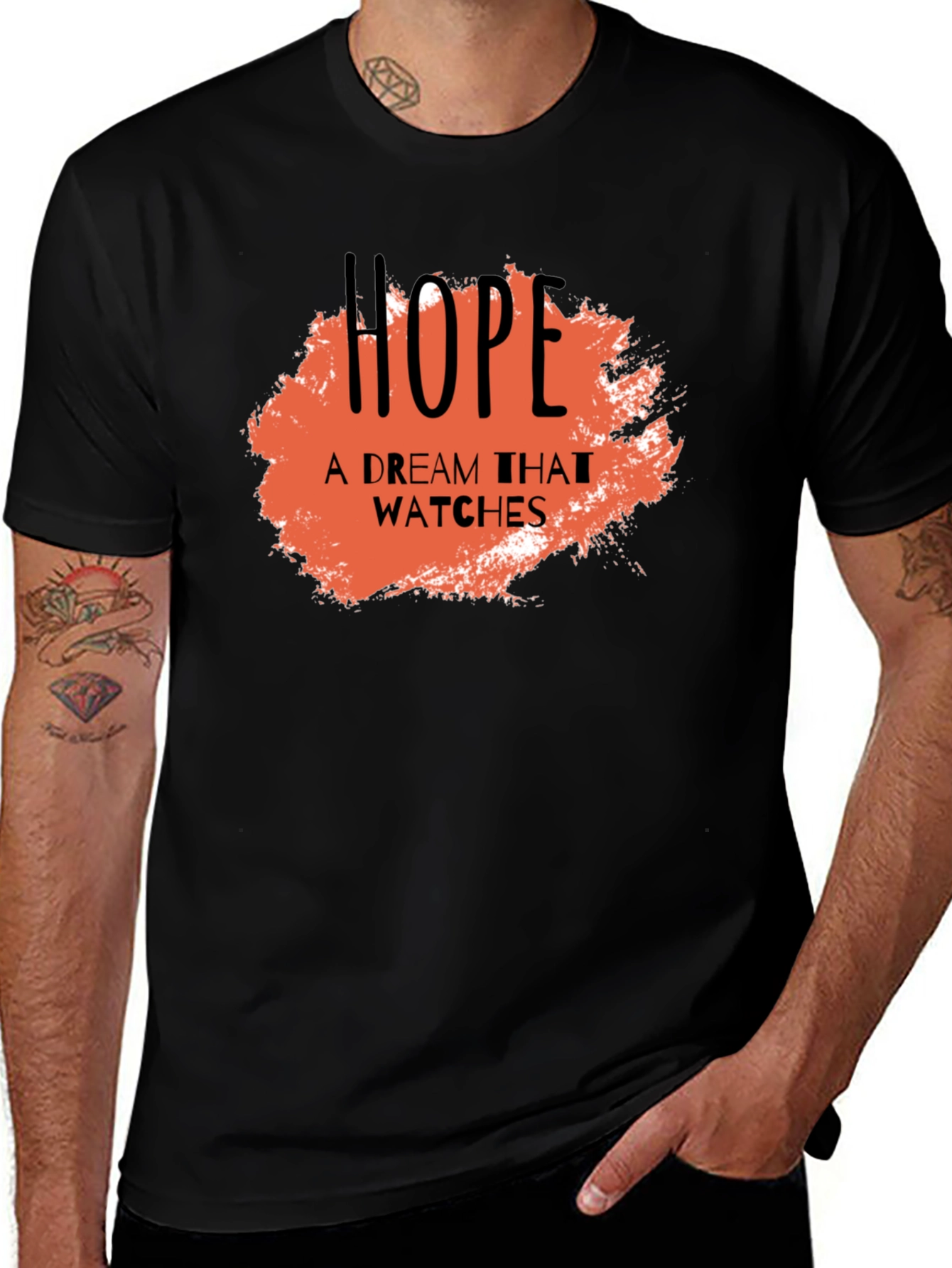 Hope Dream Watches Graphic Black T-Shirt