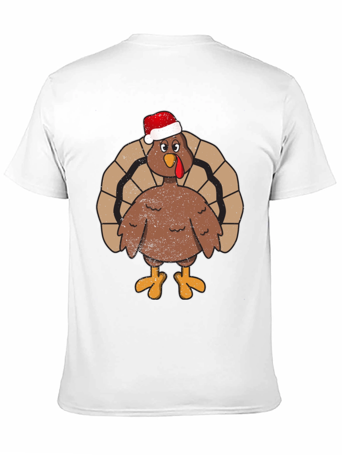 Festive Turkey Tee - Santa Hat Holiday Apparel