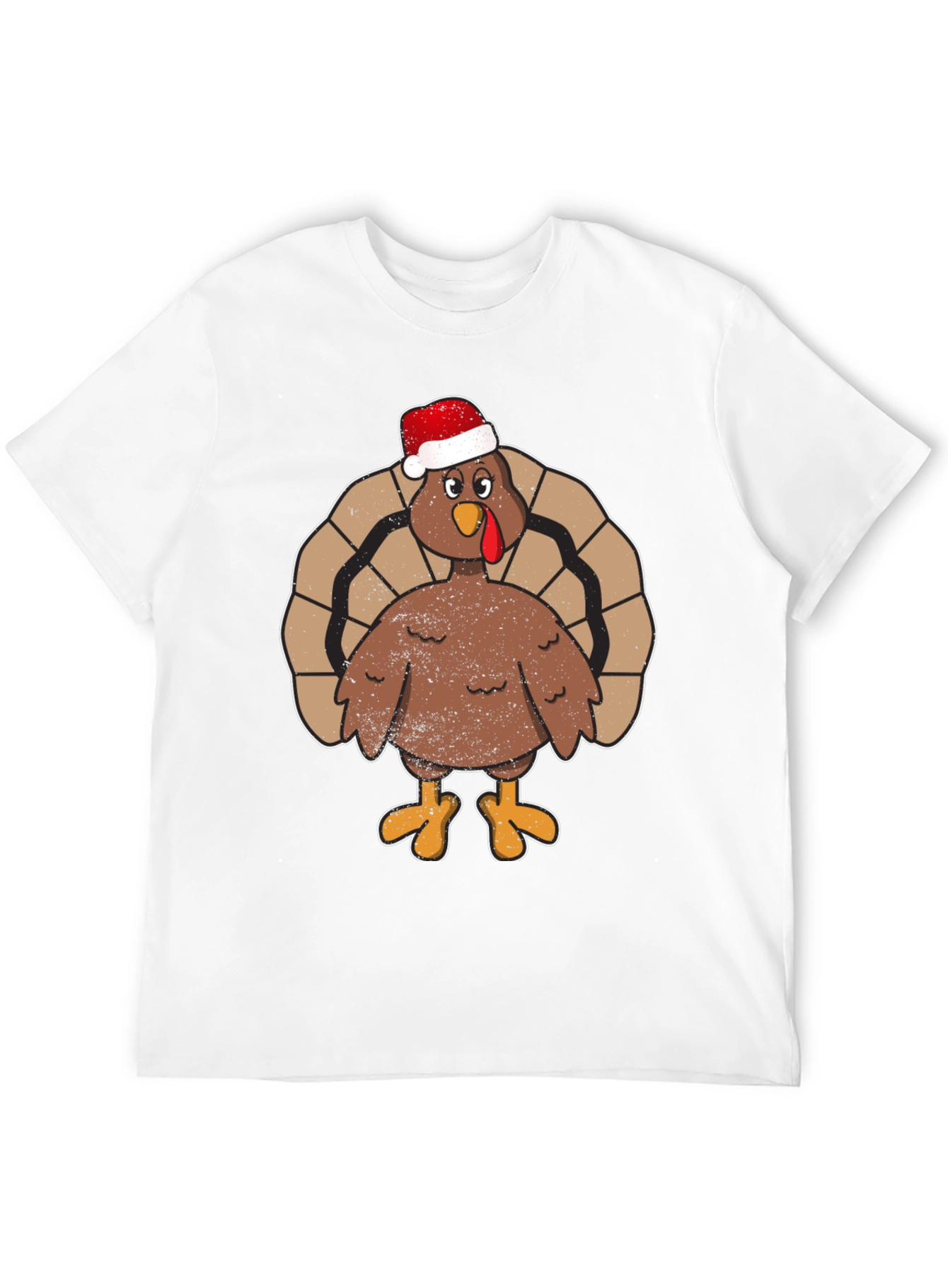 Festive Turkey Tee - Santa Hat Holiday Apparel
