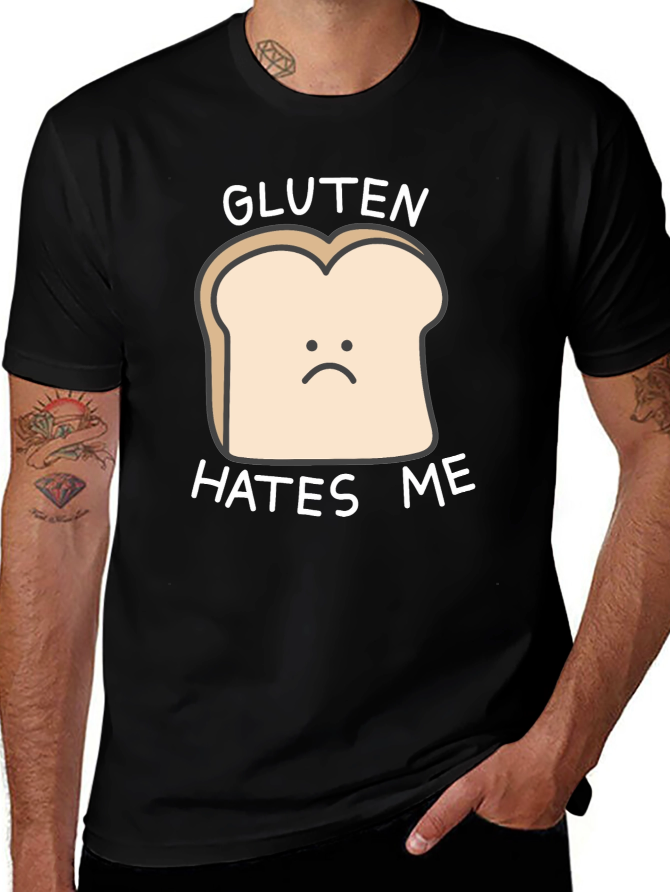 Gluten Hates Me T-Shirt - Funny Food Allergy Tee