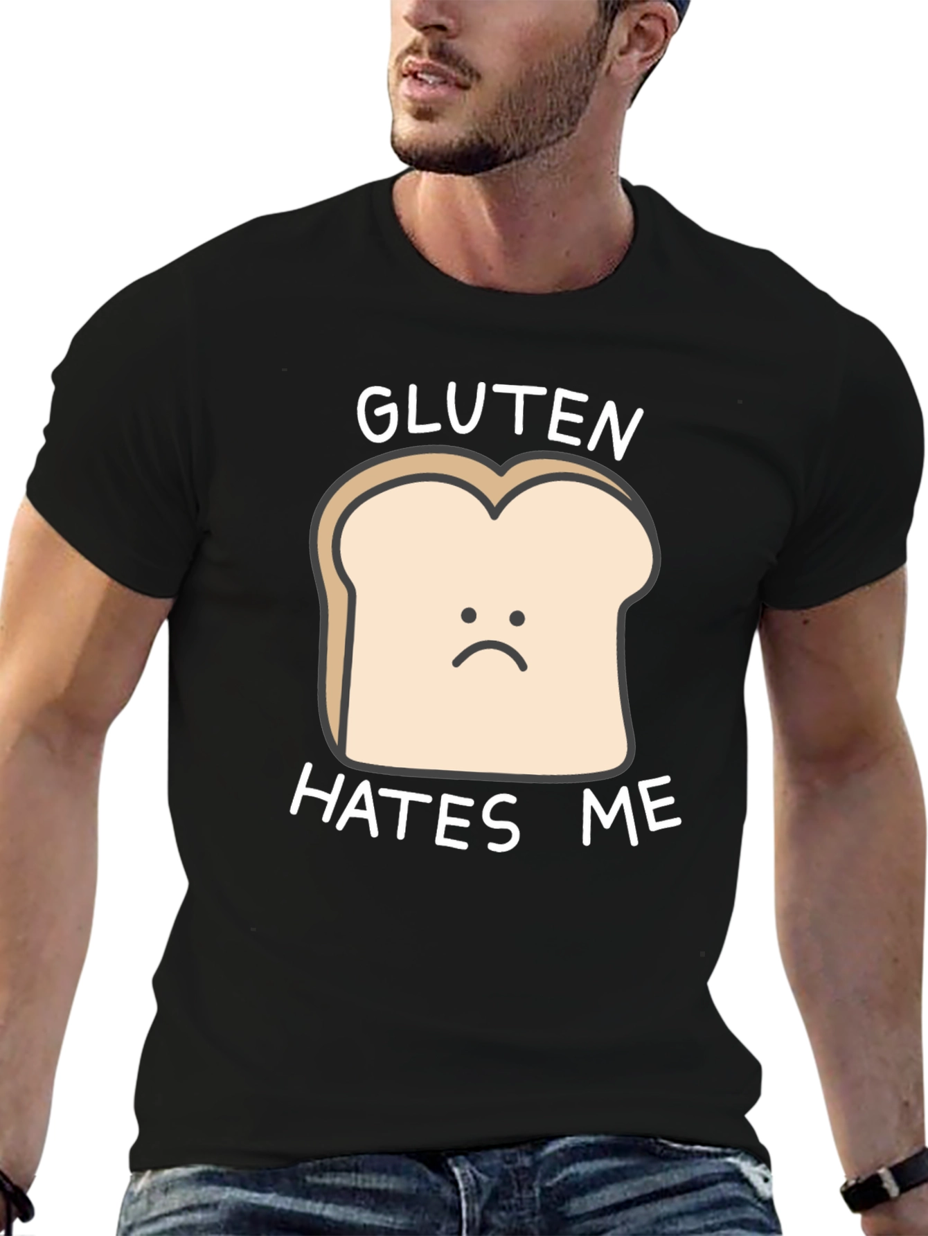 Gluten Hates Me T-Shirt - Funny Food Allergy Tee