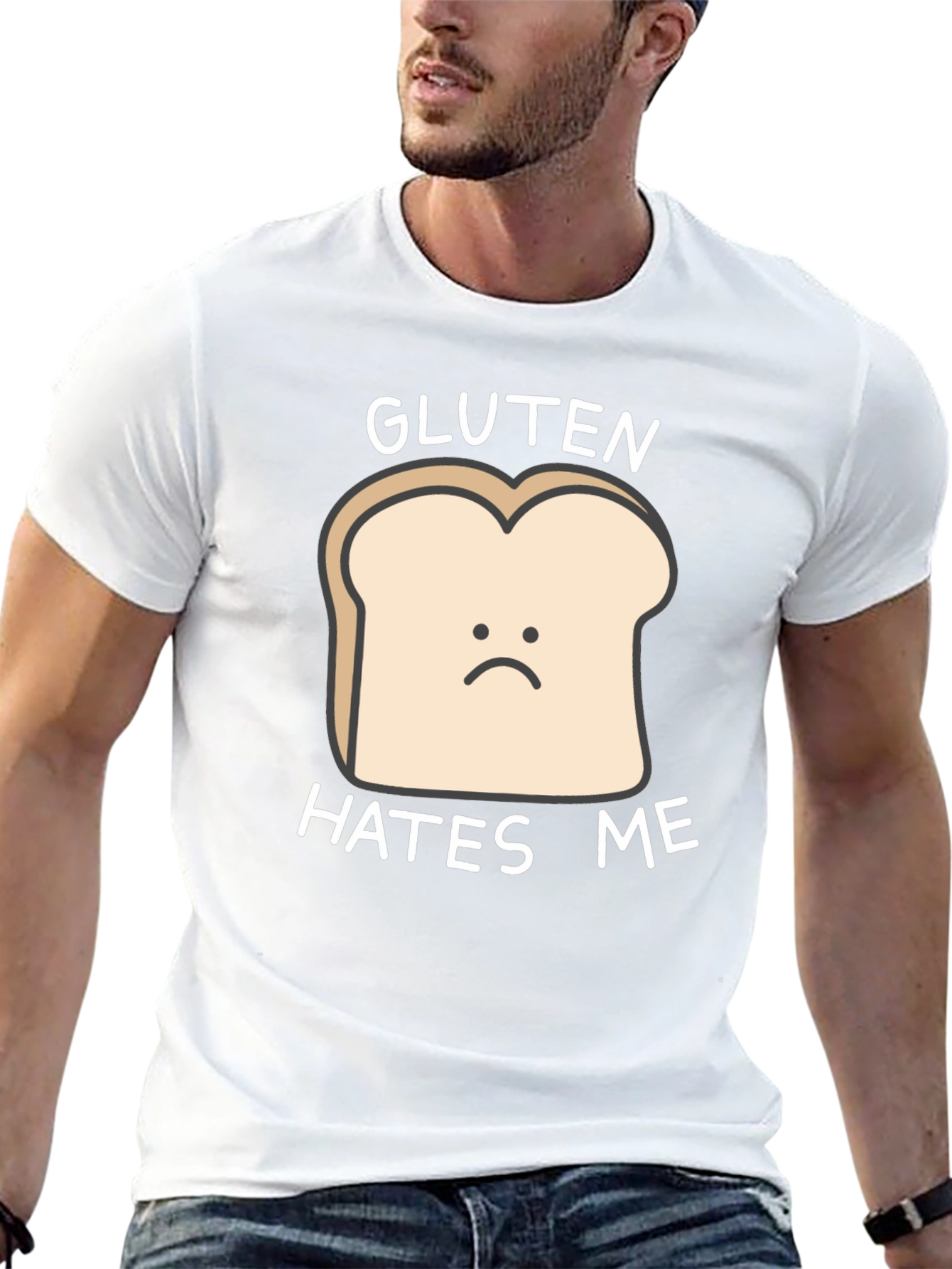 Gluten Hates Me T-Shirt - Funny Food Allergy Tee