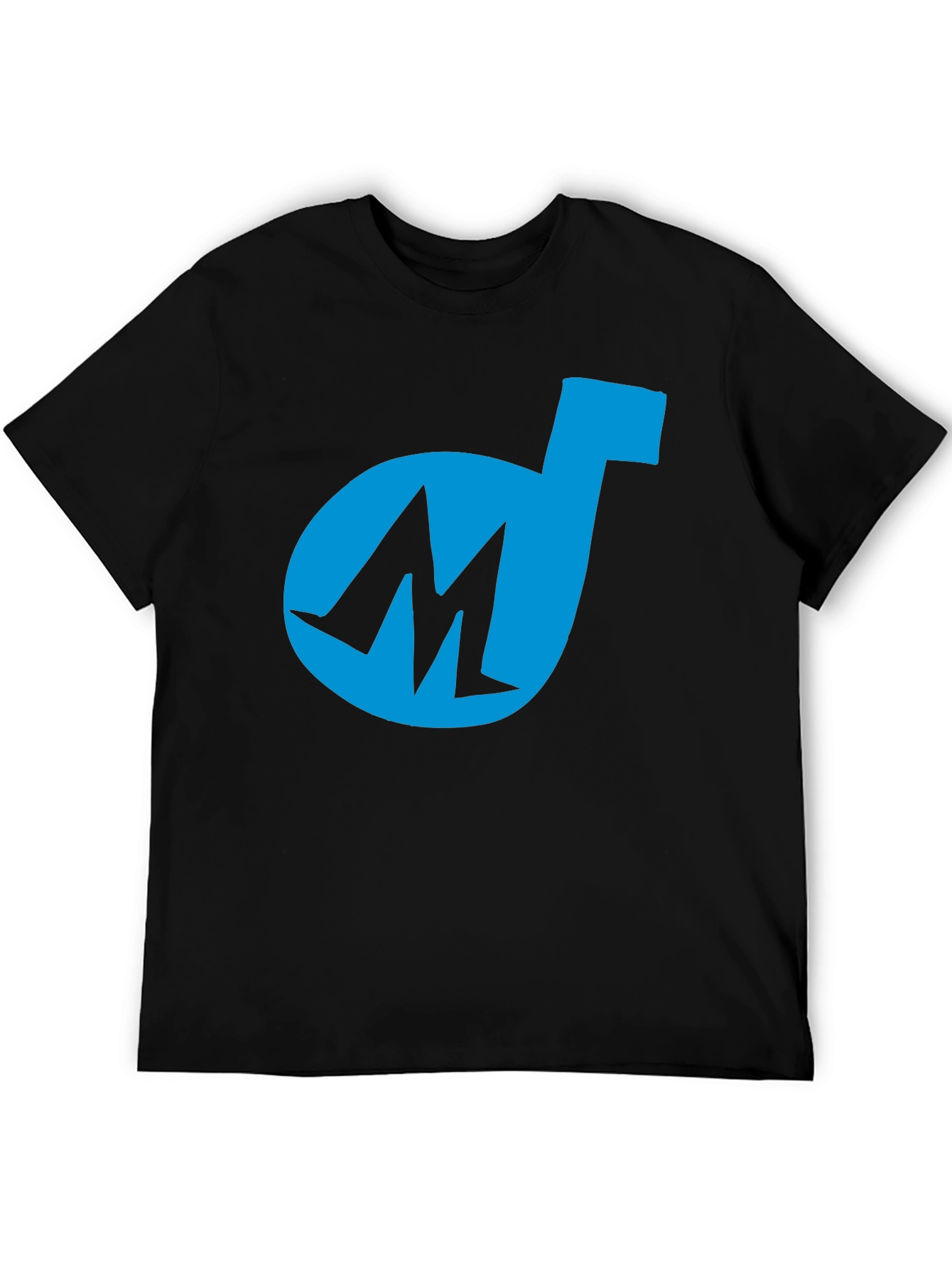 Cool Blue M Logo Black T-Shirt
