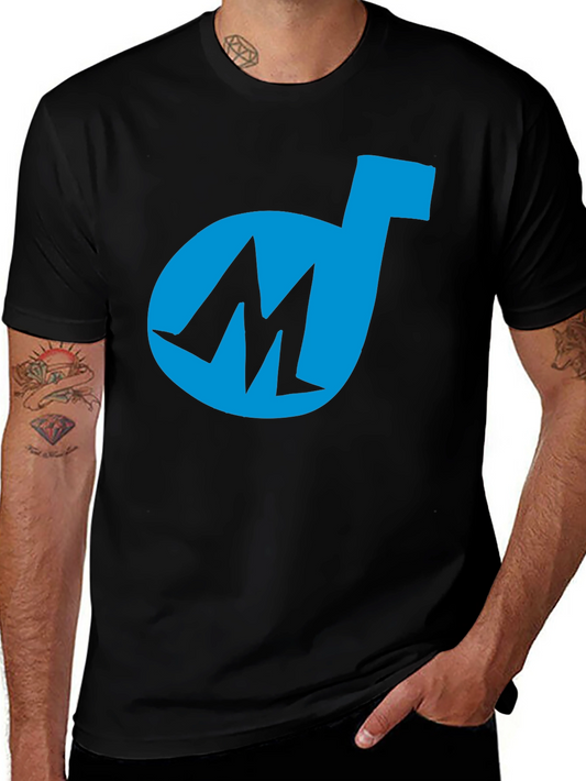 Cool Blue M Logo Black T-Shirt