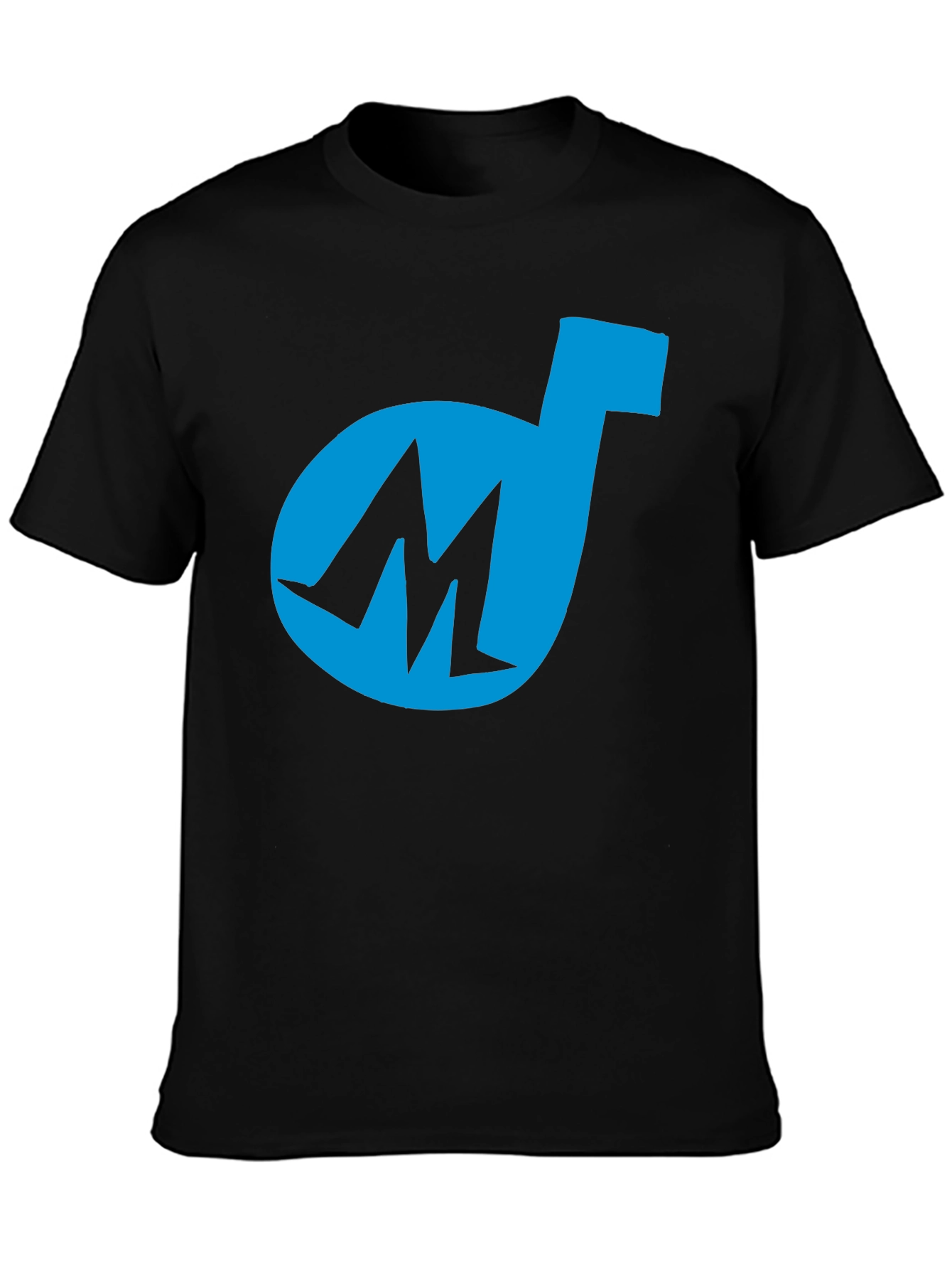 Cool Blue M Logo Black T-Shirt